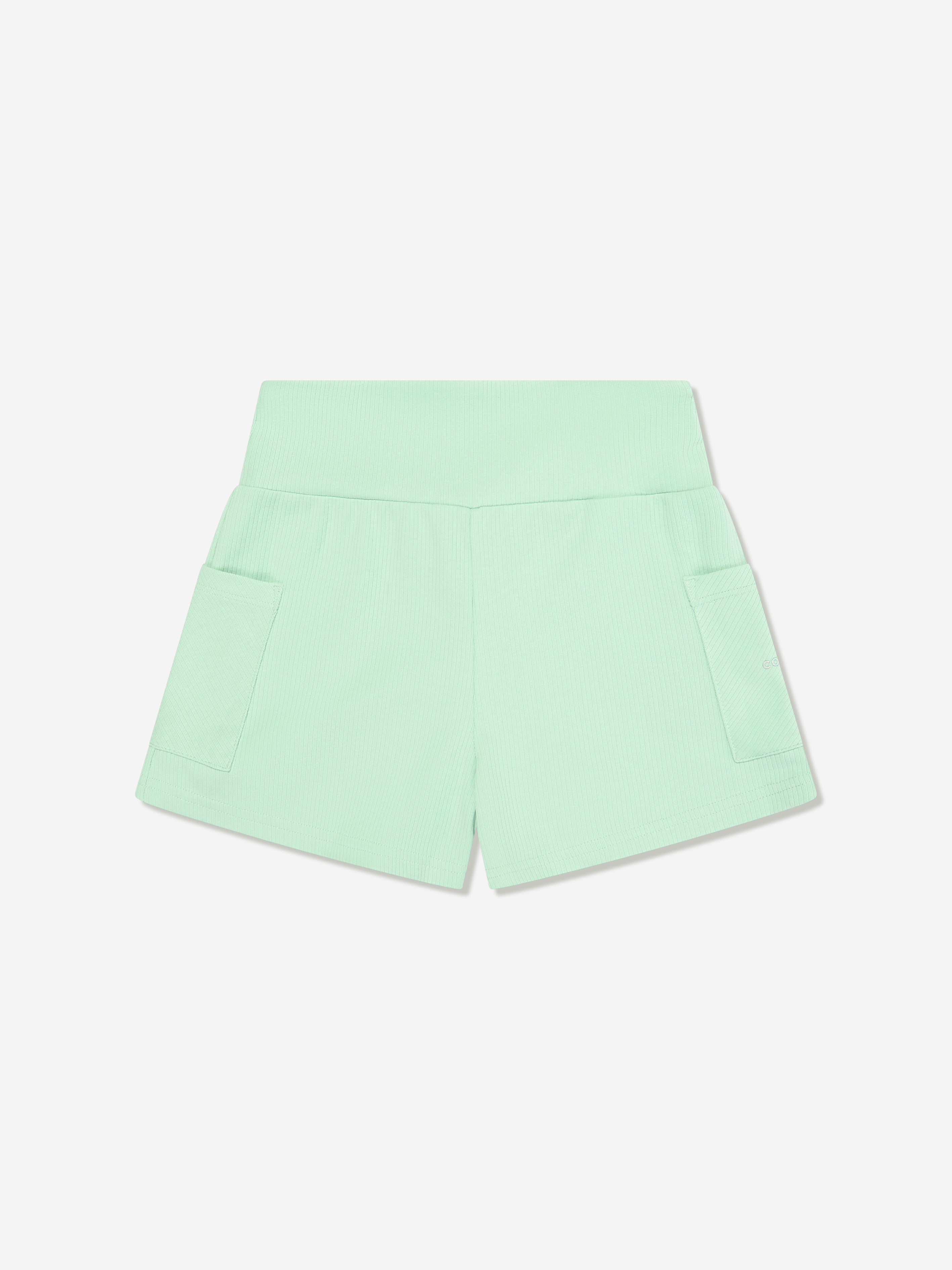 Converse Girls Wide Waistband Rib Shorts in Green Free Shipping Official
