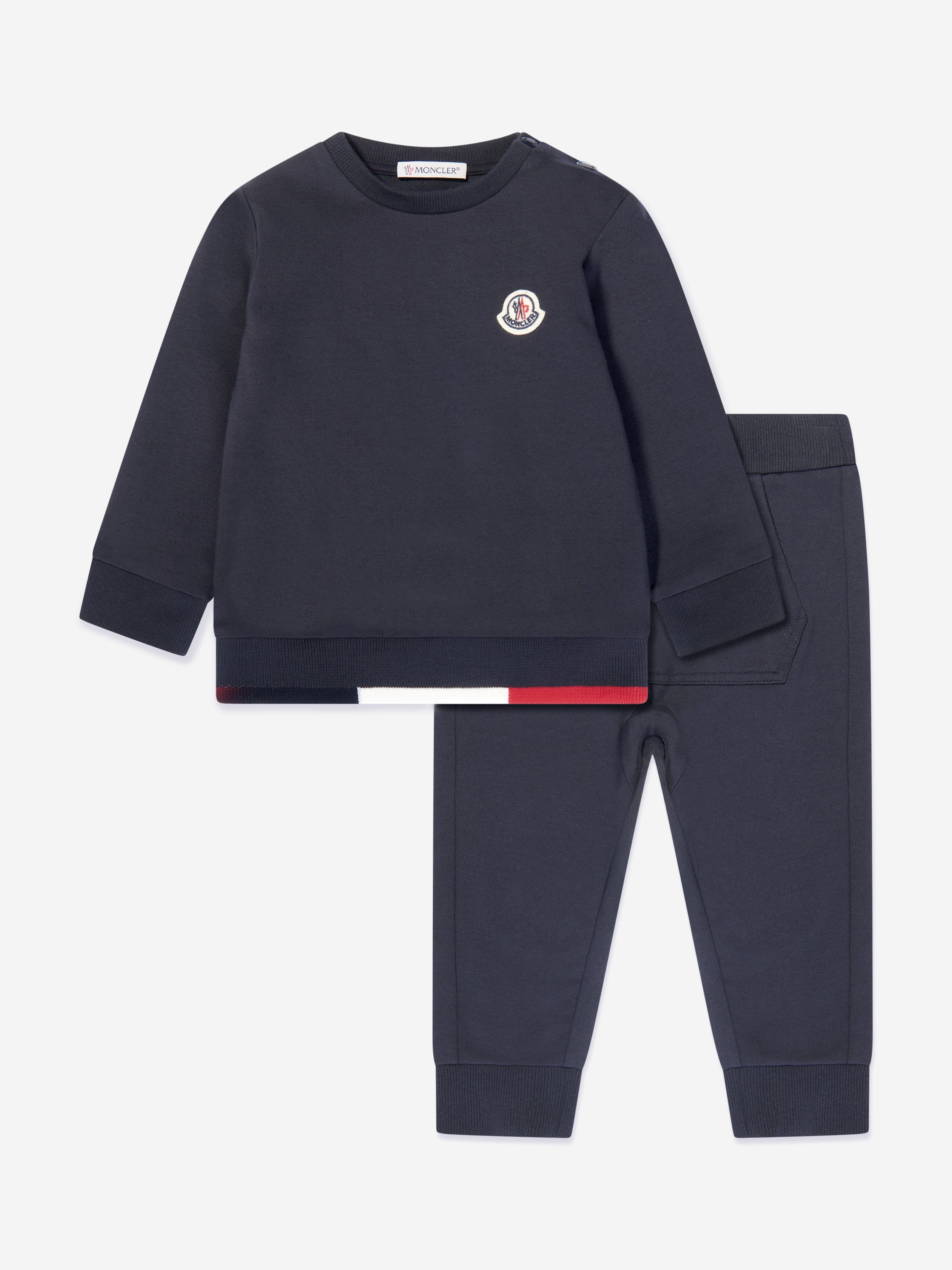 Moncler Enfant Baby Boys Logo Tracksuit in Navy Cheap With Credit Card