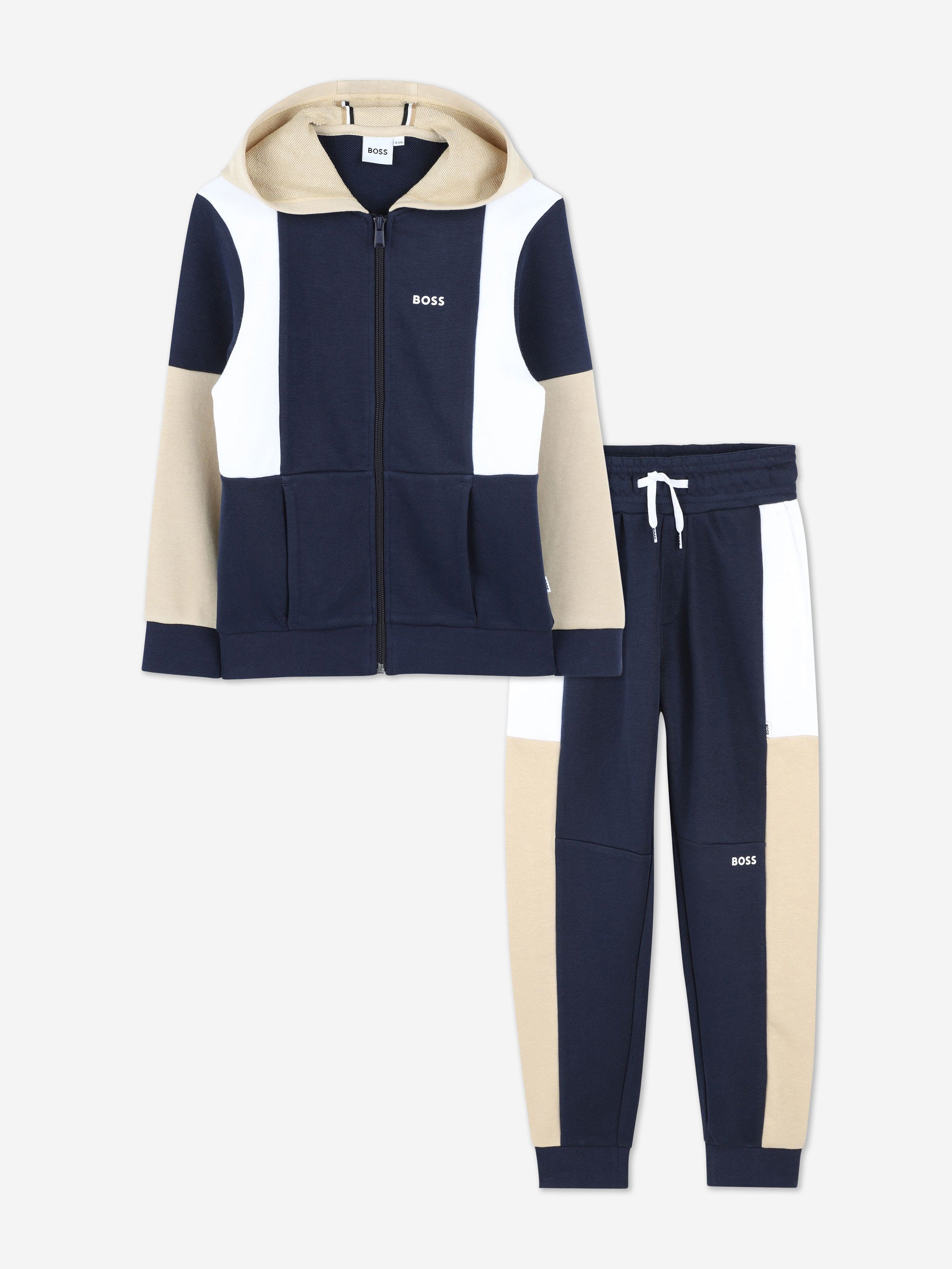 BOSS Boys Logo Tracksuit in Navy Websites Cheap Pice