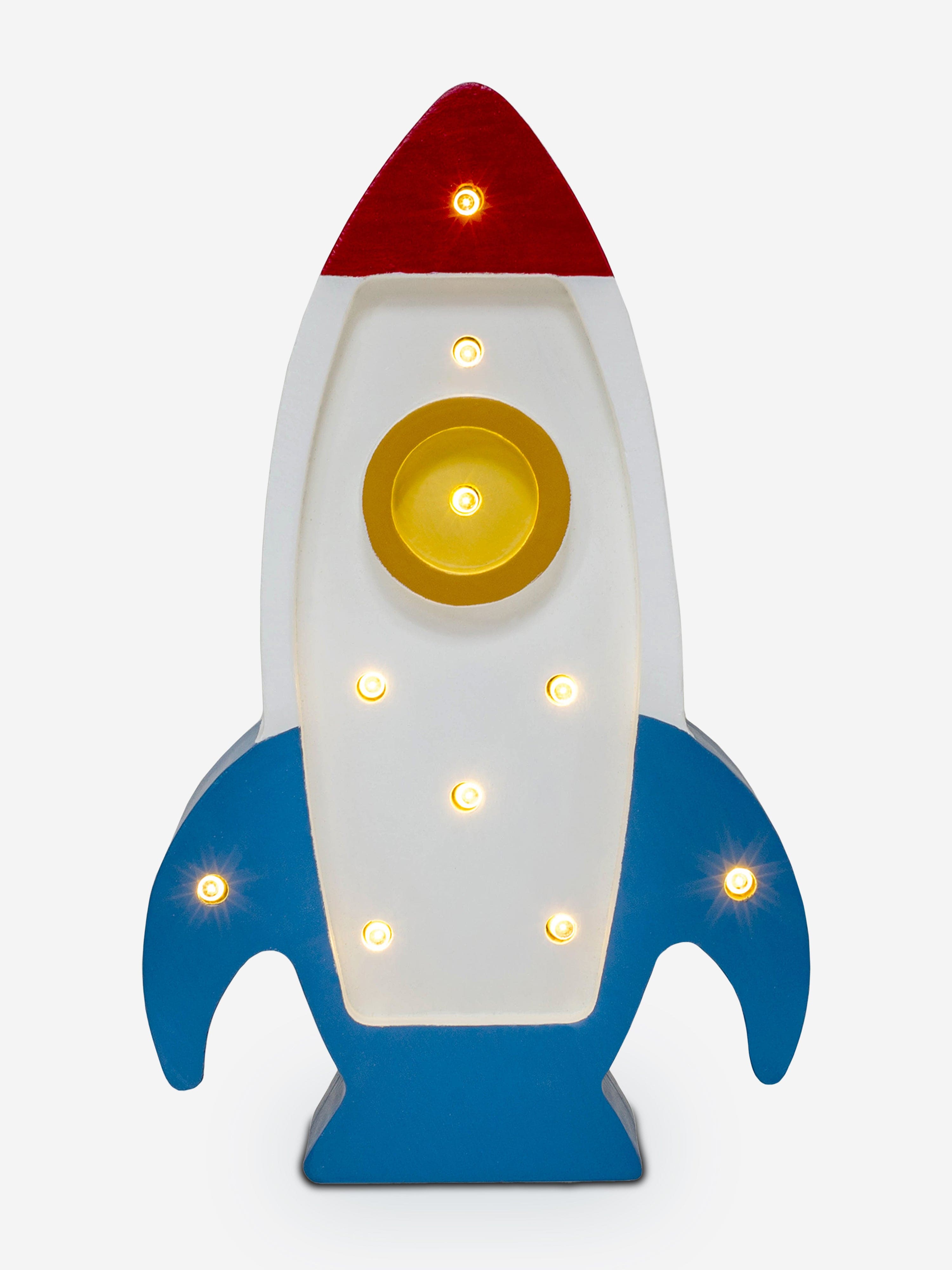 Little Lights Space Rocket Mini Lamp in White (13x22x5.5 cm) Store Online