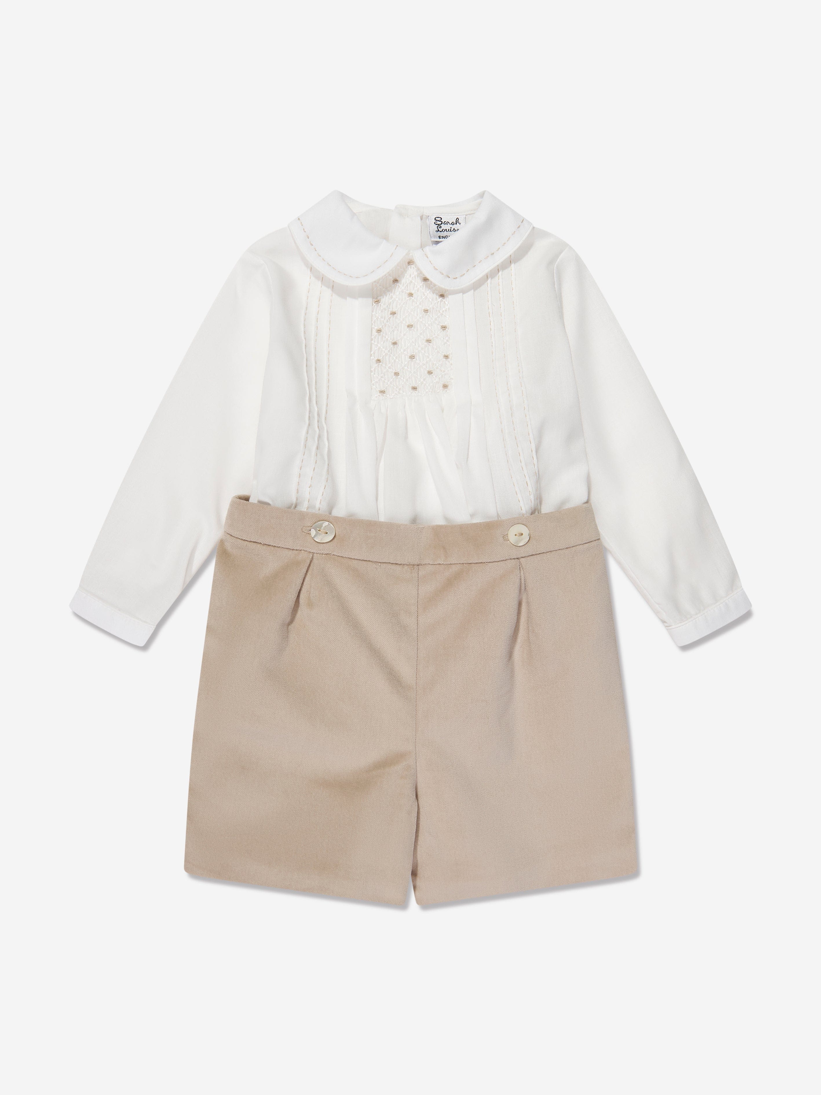 Sarah Louise Baby Boys 2 Piece Set in Beige Outlet Cheap Pices