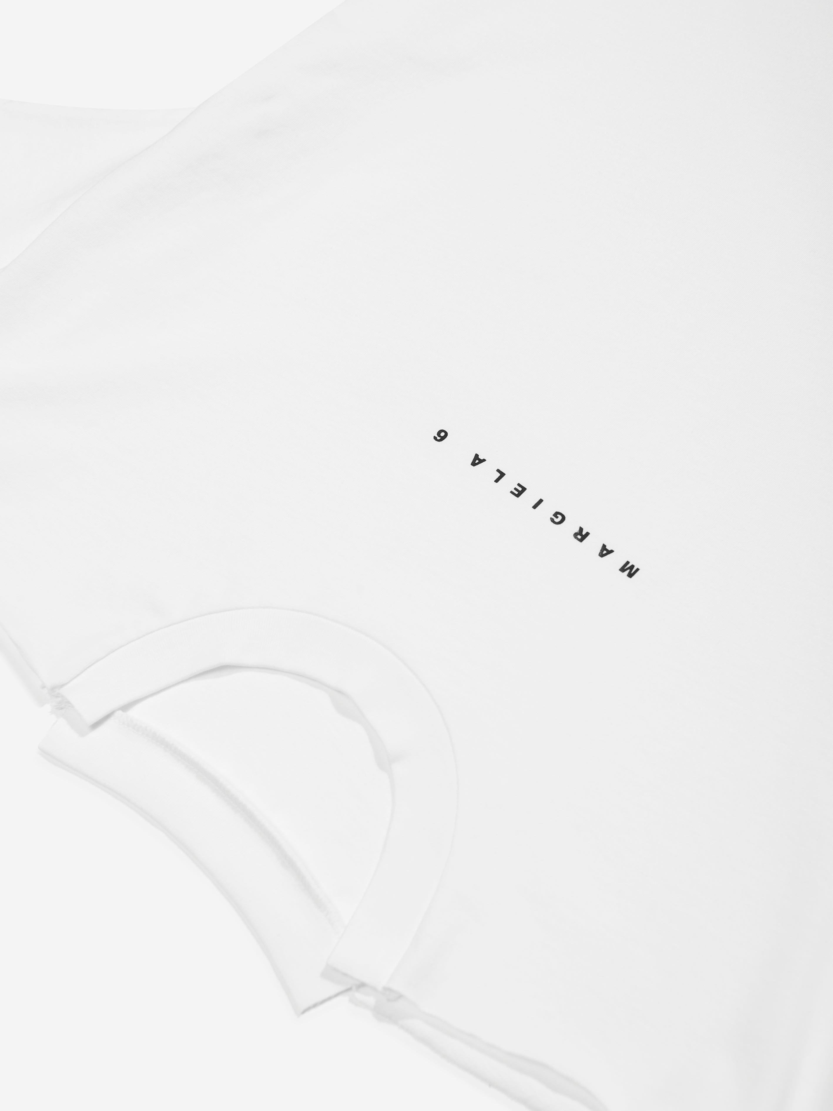 MM6 Maison Margiela Girls Asymmetric T-Shirt Dress in White Outlet Pices