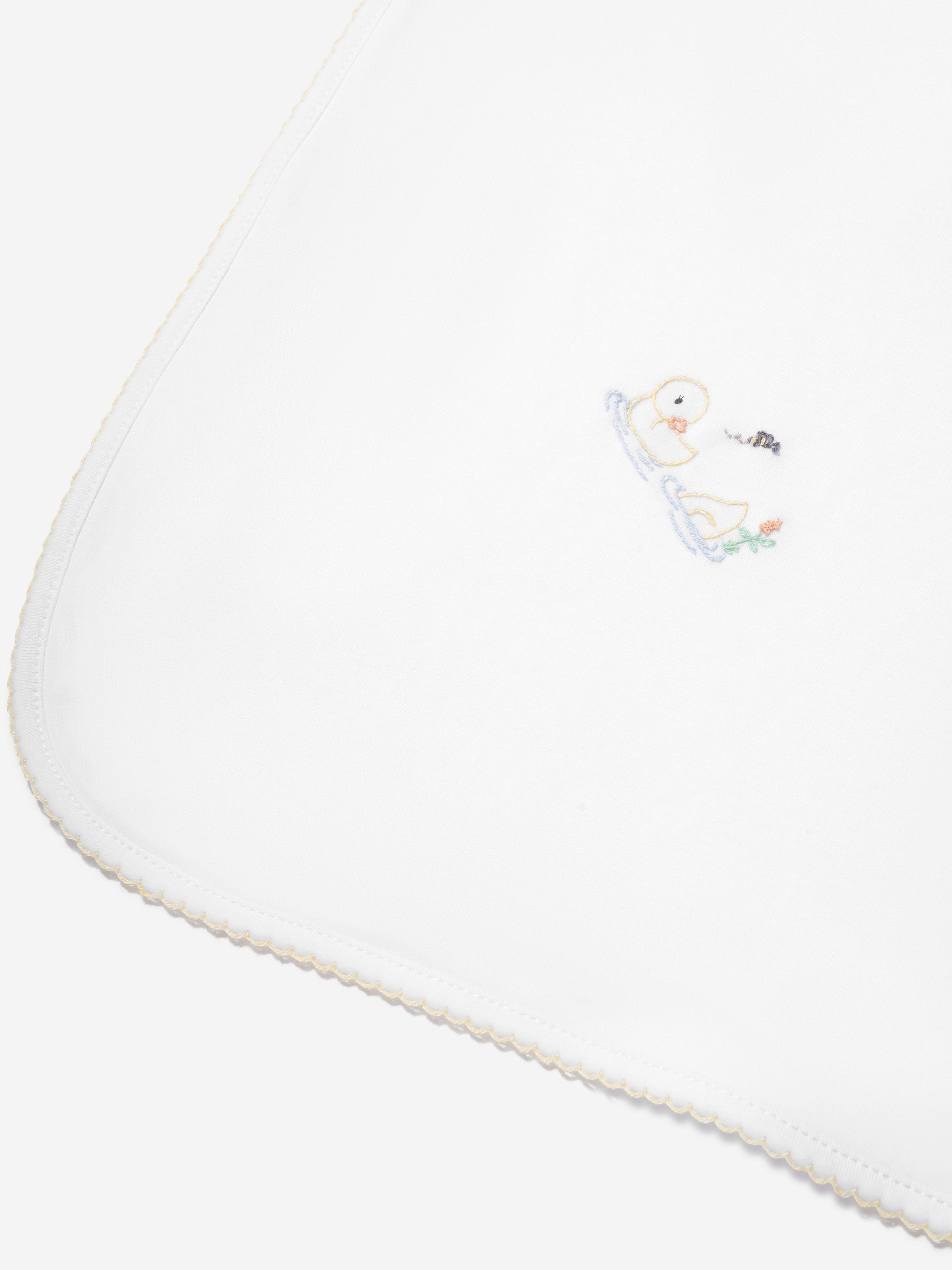 Magnolia Baby Baby Vintage Duckies Receiving Blacnket in White Clearance Pices