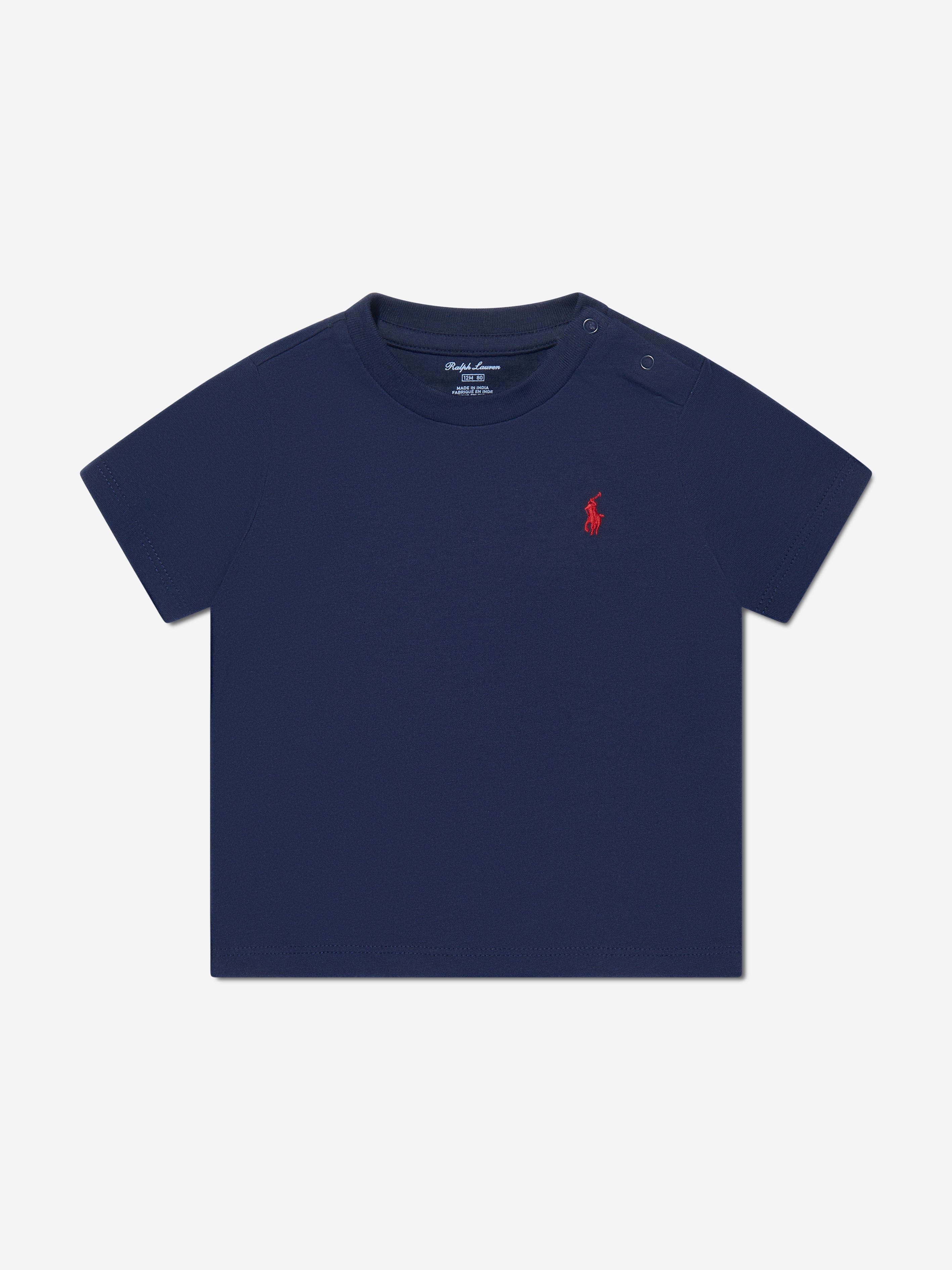 Ralph Lauren Baby Boys Logo T-Shirt in Navy 2025 New For Sale