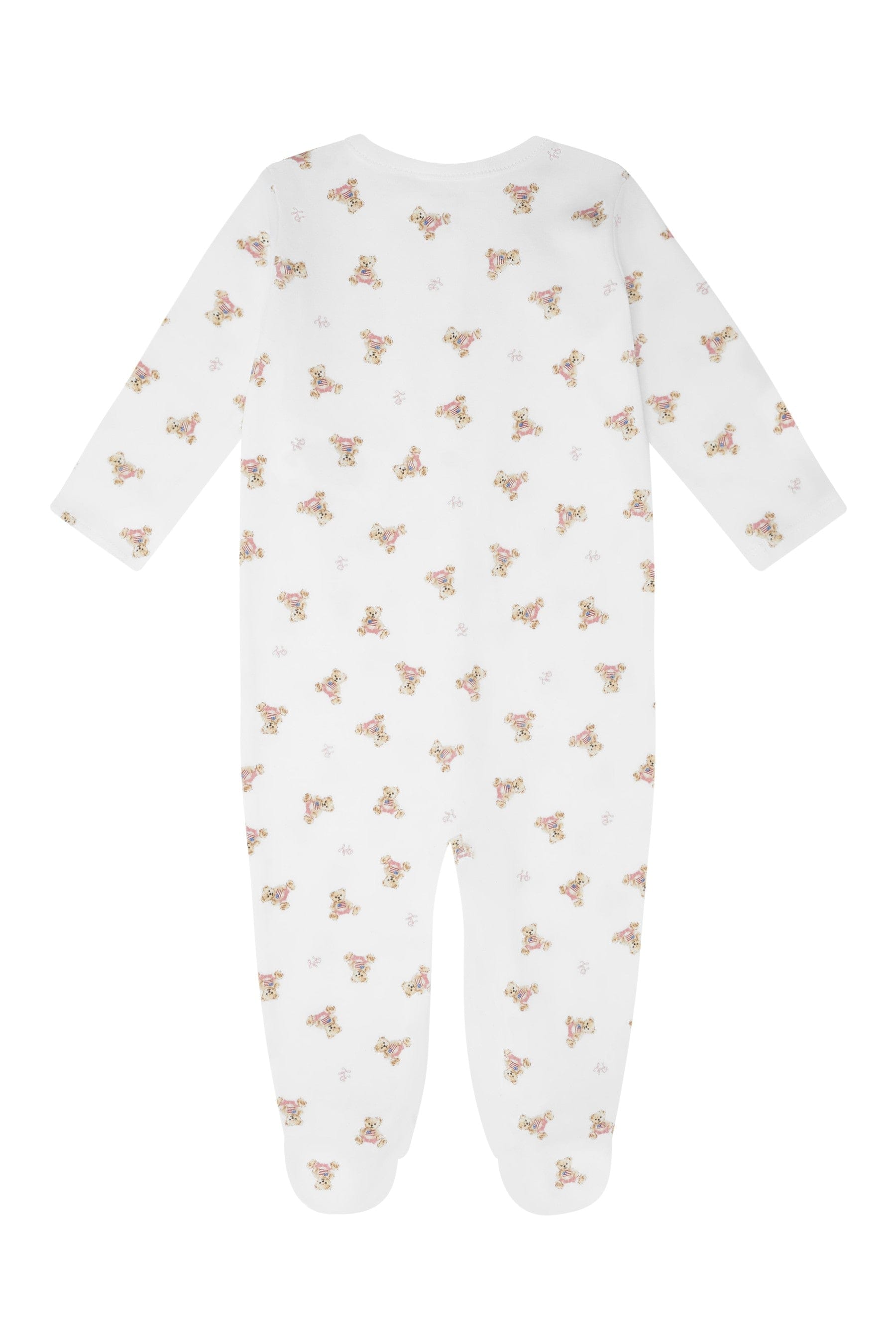 Ralph Lauren Baby Girls Bear Babygrow in White Outlet Amazing Pice