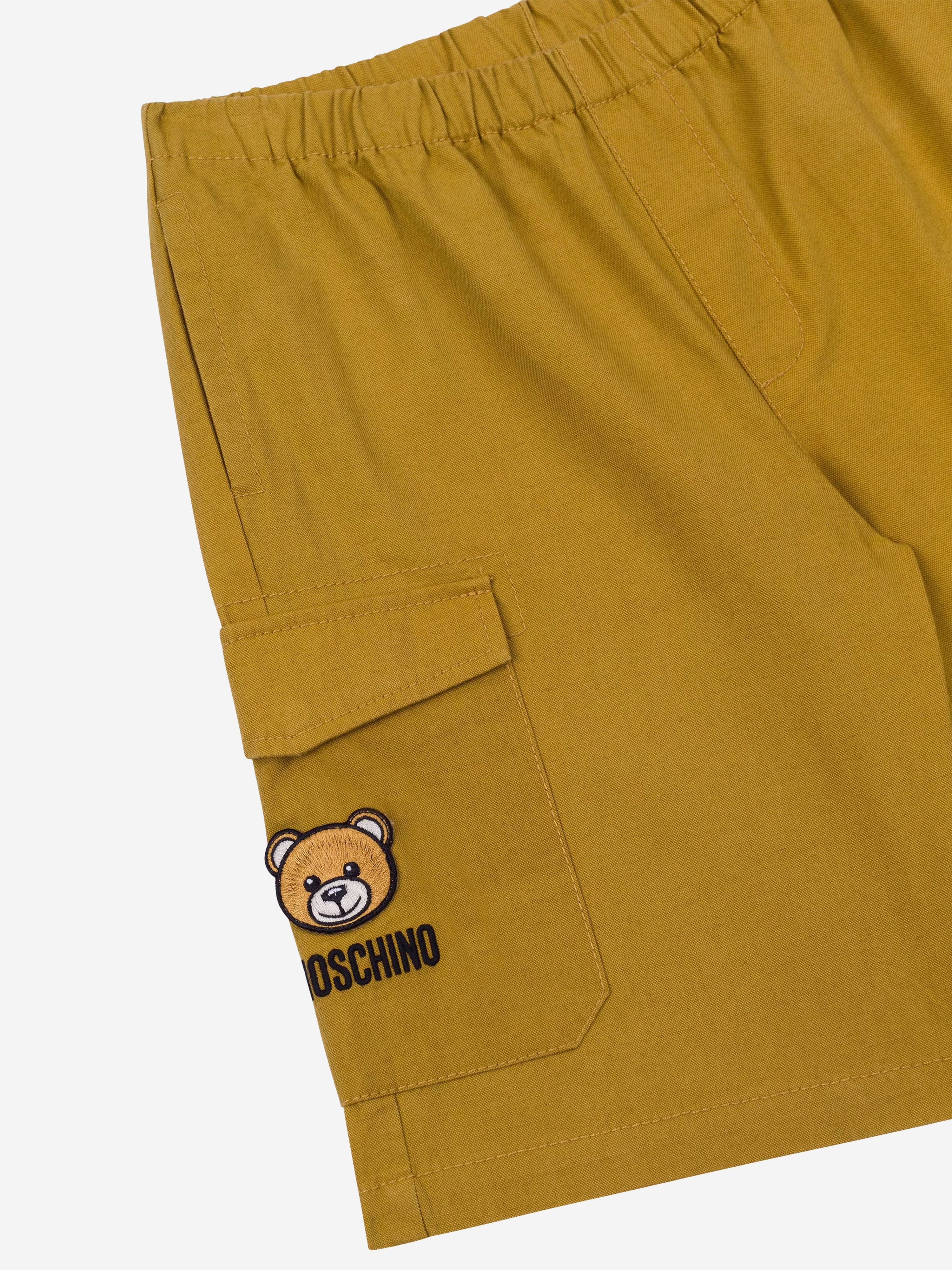 Moschino Boys Teddy Cargo Shorts in Brown Discount Low Pice