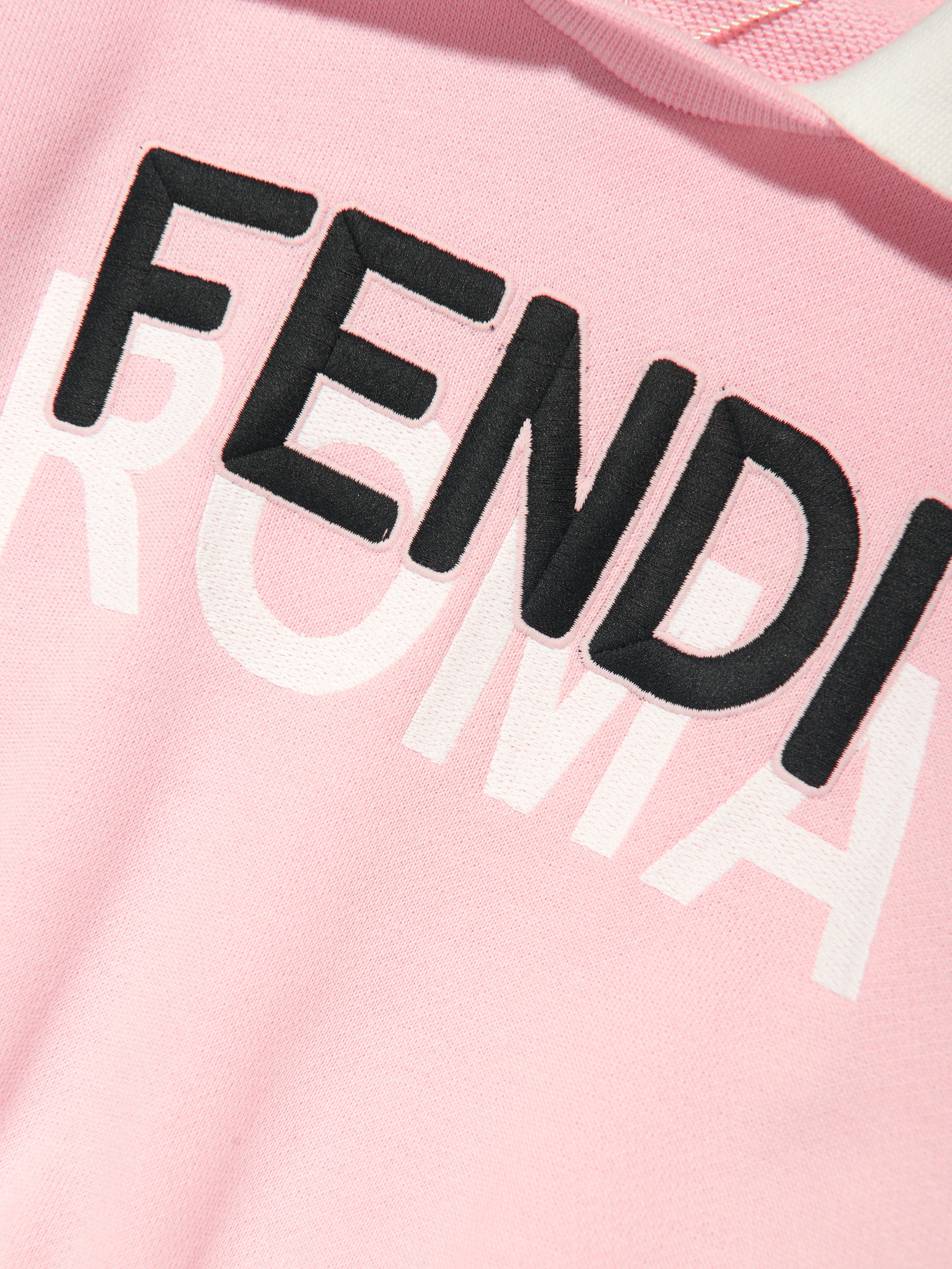 Fendi Girls Sweater Dress in Pink Online Sale