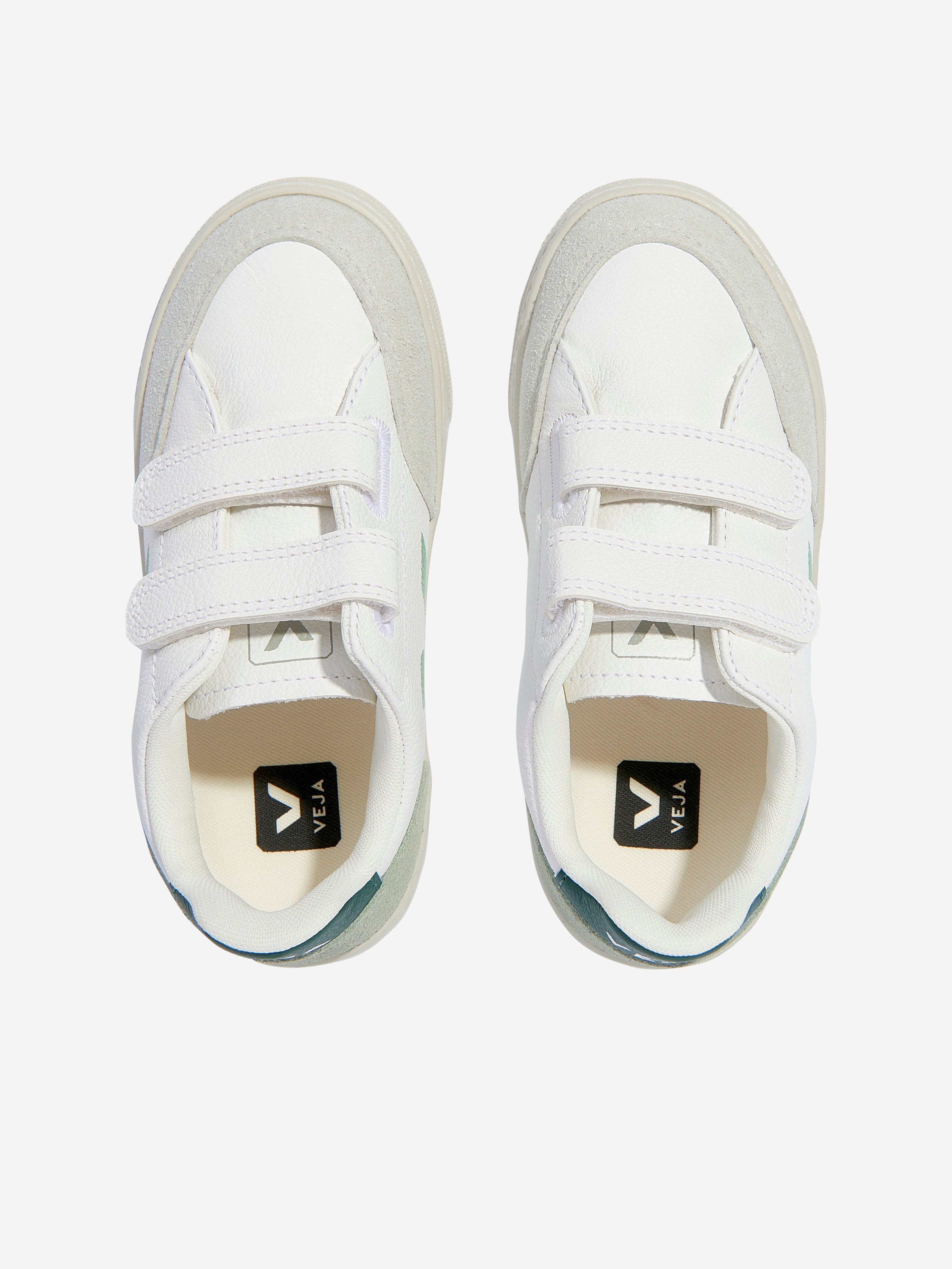 Veja Boys ChromeFree Leather V-12 Trainers in White Free Shipping Clearance