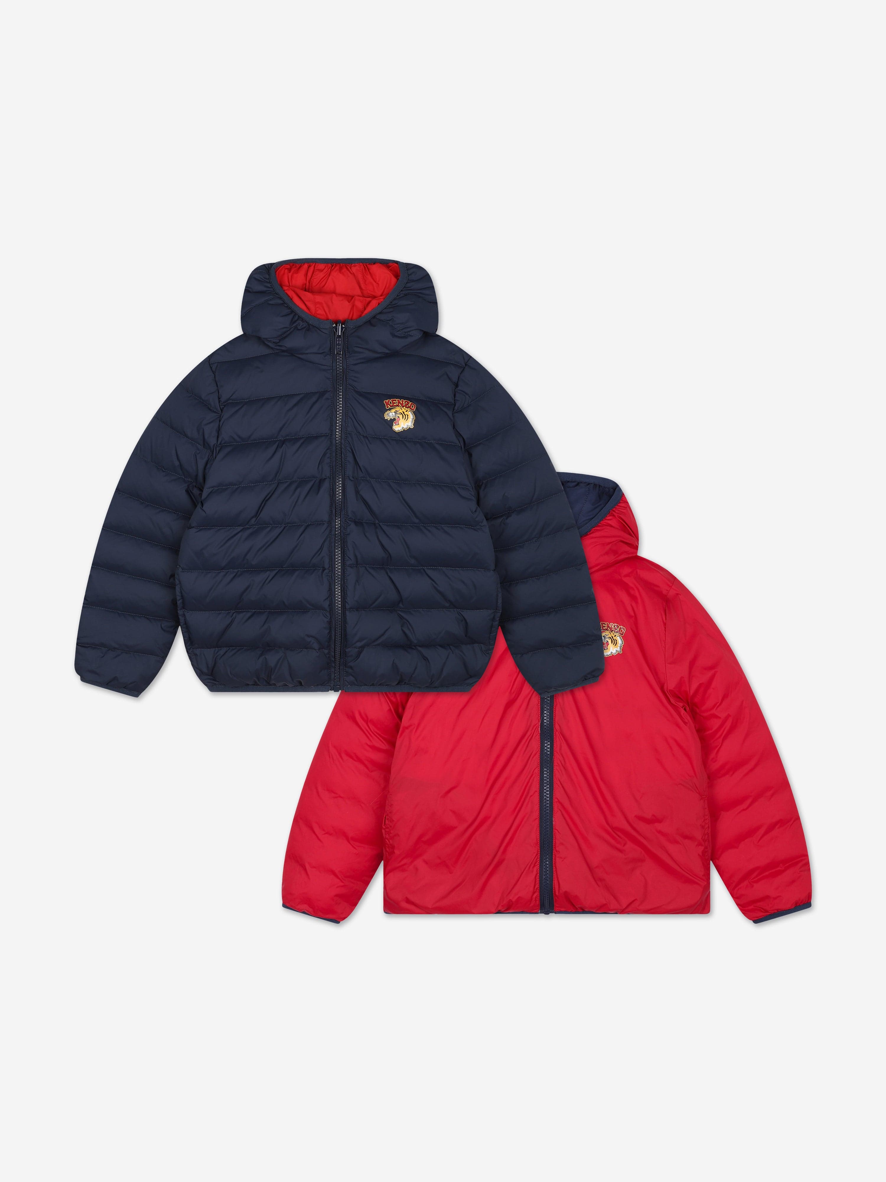 KENZO Kids Reversible Down Jacket in Navy Sale Cheap Pices