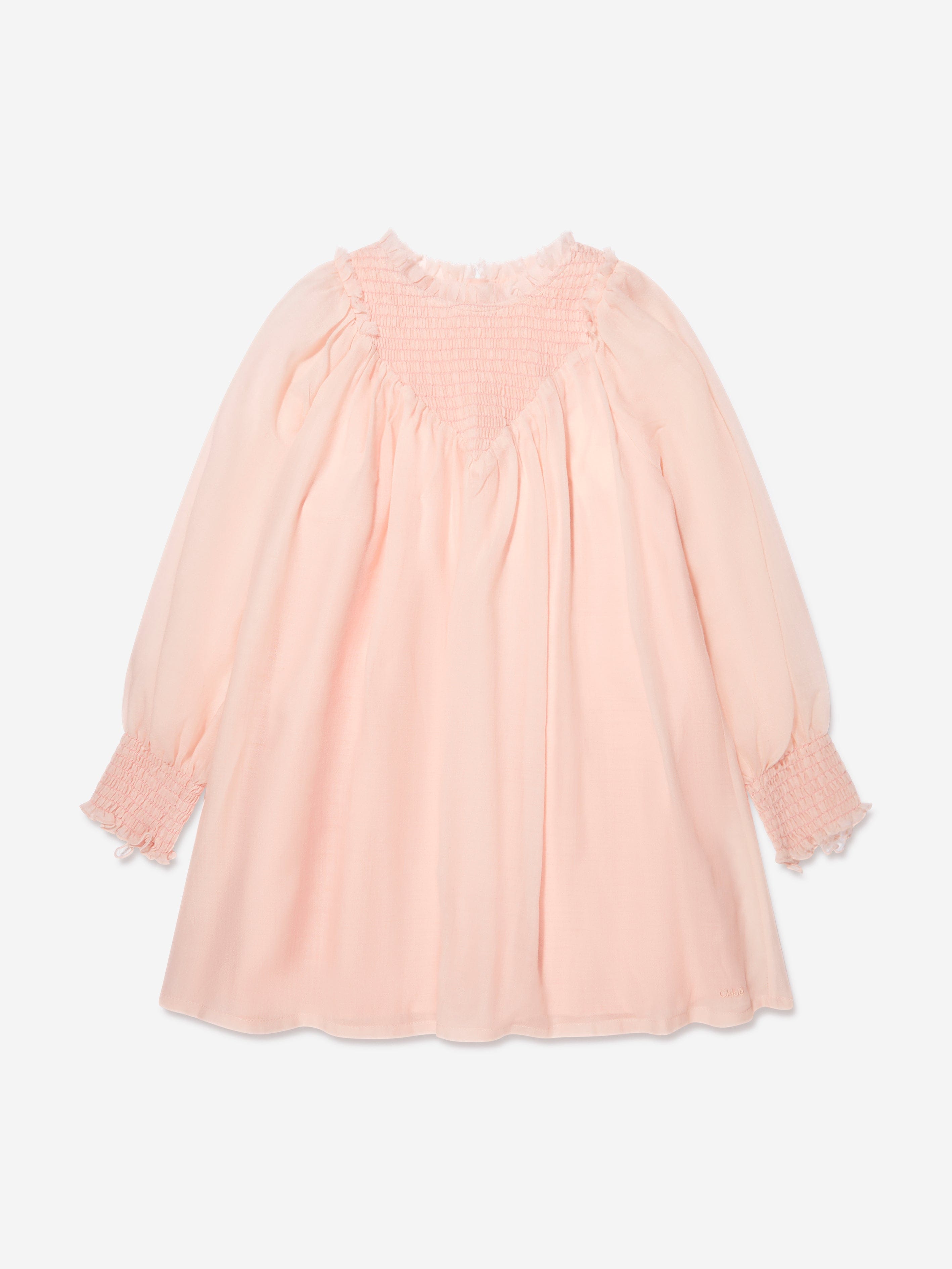 Chlo¨¦ Girls Smocked Ceremony Dress in Pink Cheap Sale 2025 New