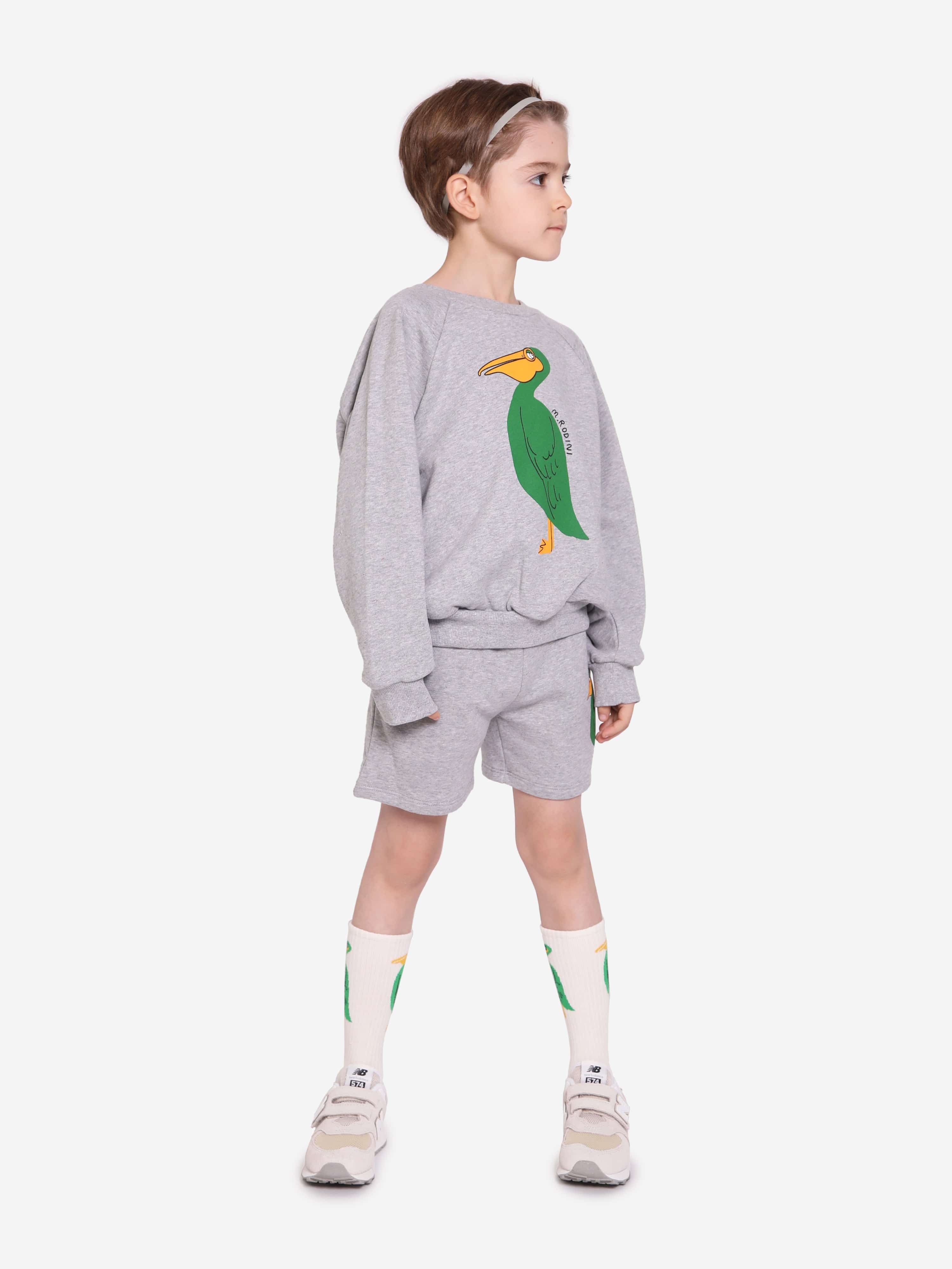 Mini Rodini Kids Pelican Sweatshirt in Grey Cheap Pice Wholesale