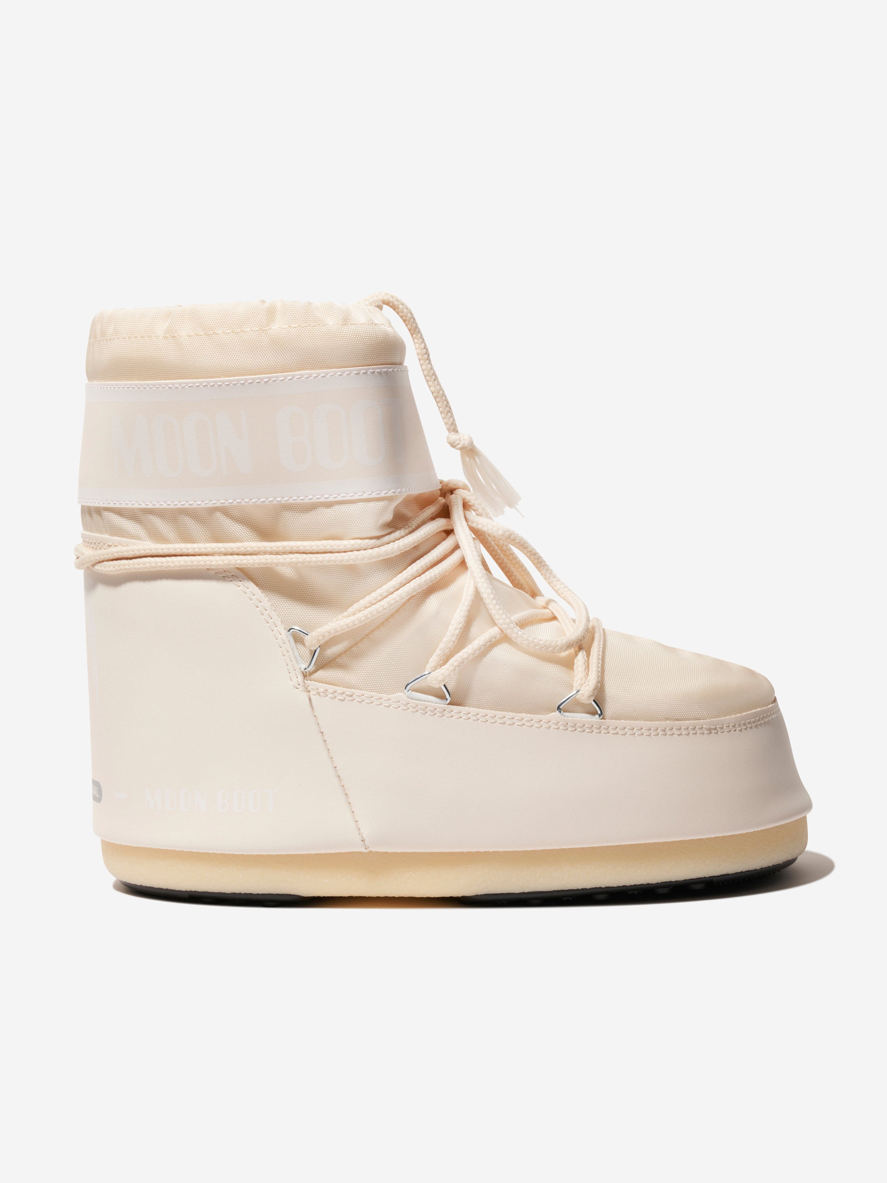 Moon Boot Kids Icon Low Nylon Snow Boots in Ivory Cheap Pice Wholesale
