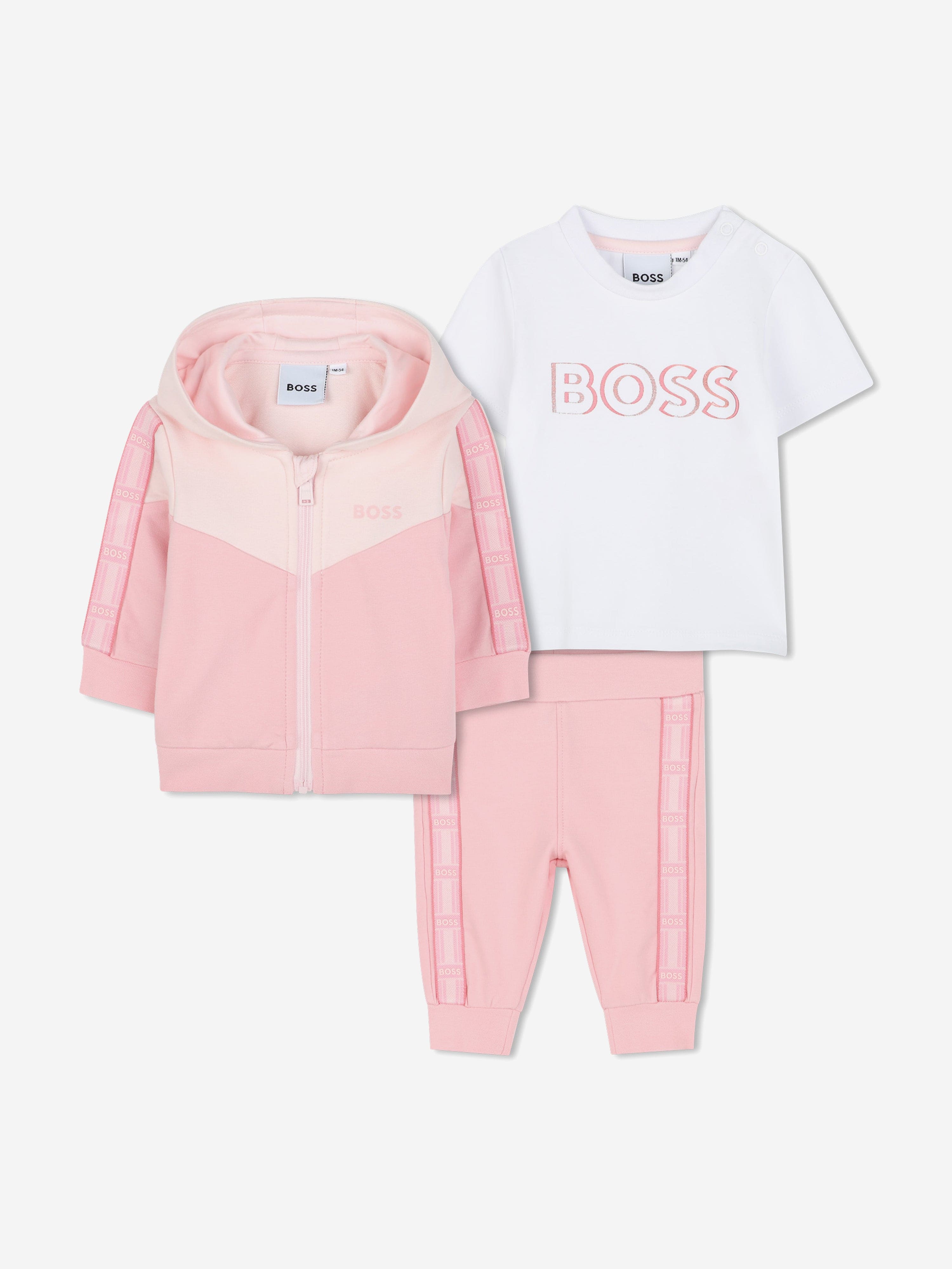 BOSS Baby Girls Tracksuit Set in Pink Cheapest Sale Online