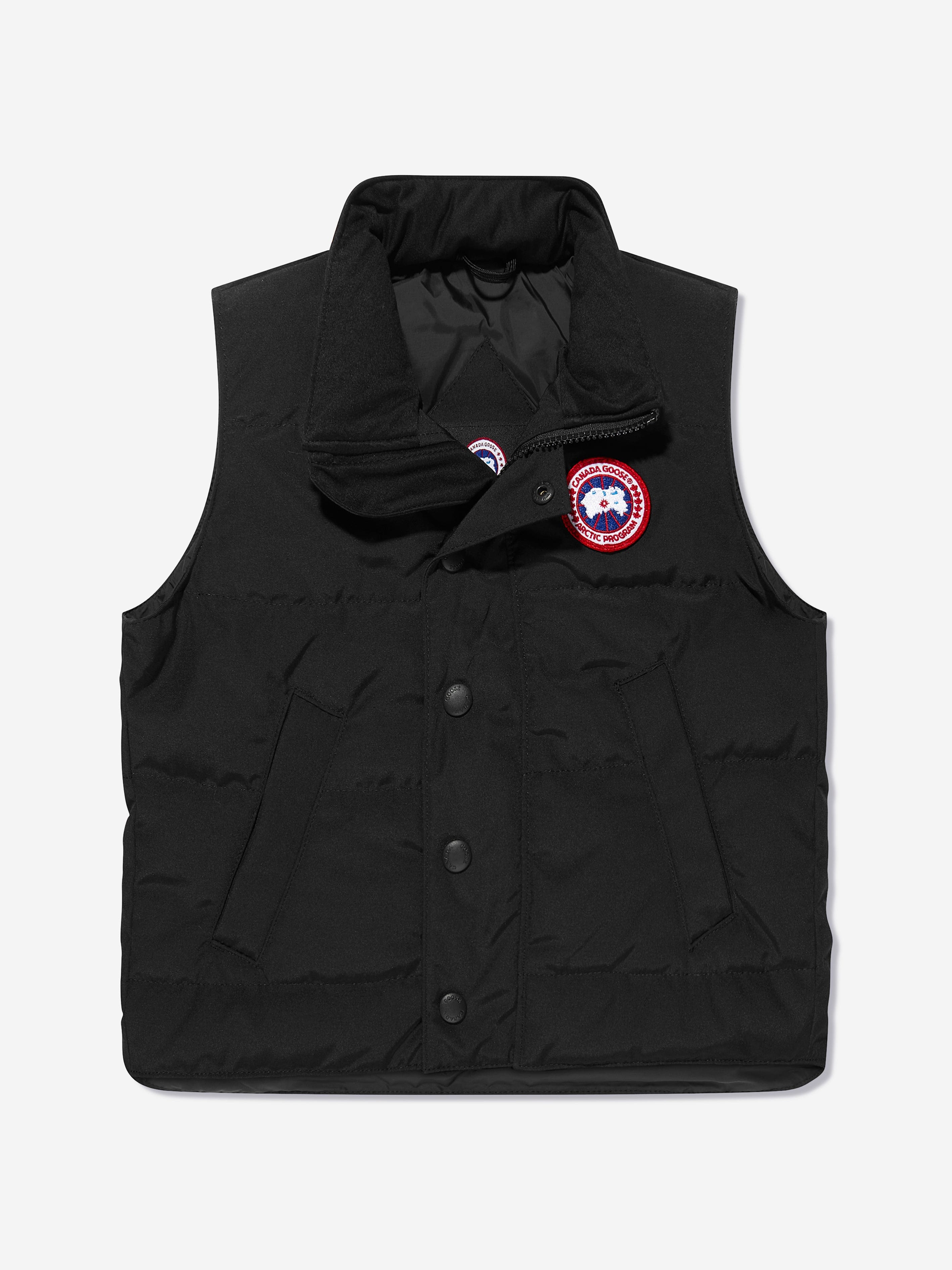 Canada Goose Kids Down Padded Vanier Gilet in Black Sale Pick A Best