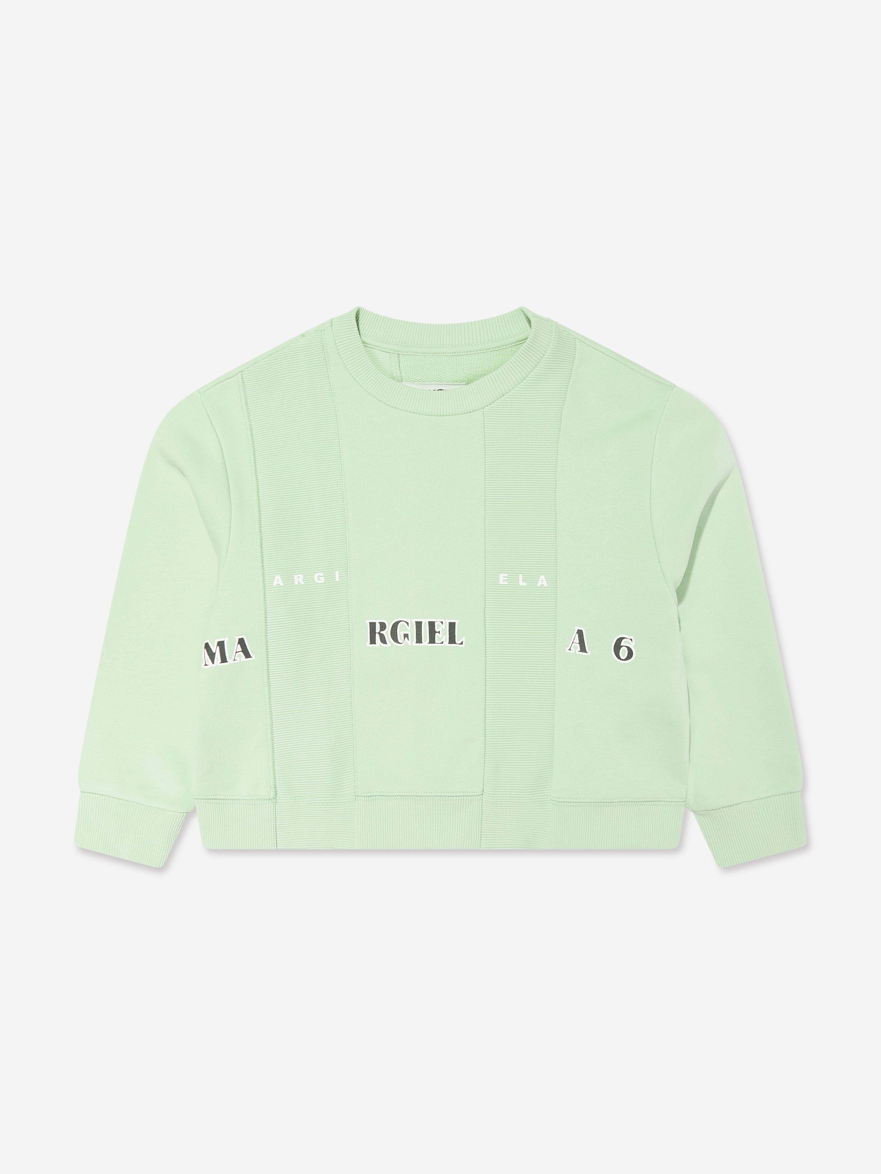 MM6 Maison Margiela Kids Logo Sweatshirt in Green Buy Sale Online