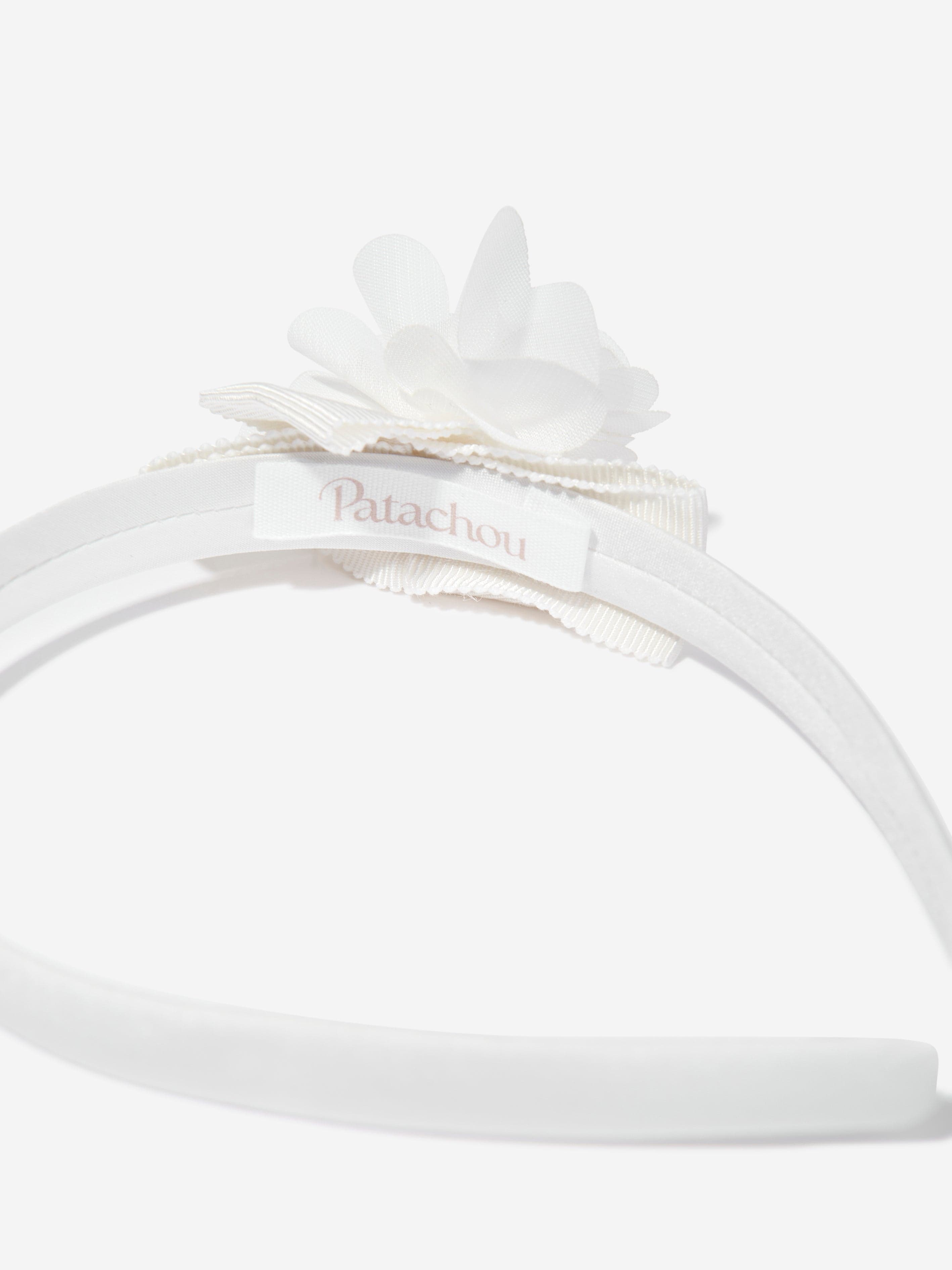 Patachou Girls Flower Headband in Ivory Free Shipping Outlet Locations