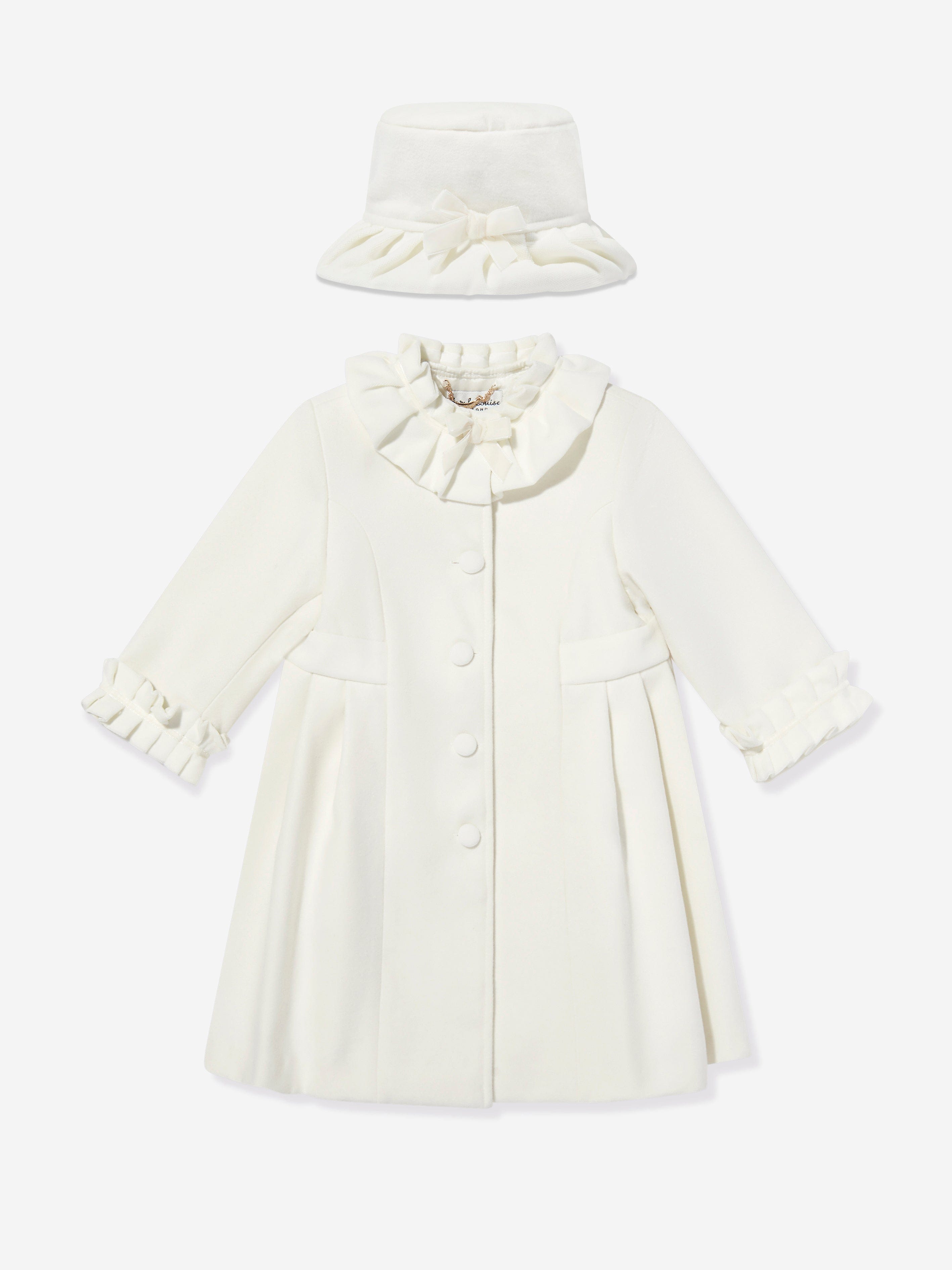 Girls Coat and Hat Set in Ivory Pay With Paypal Online