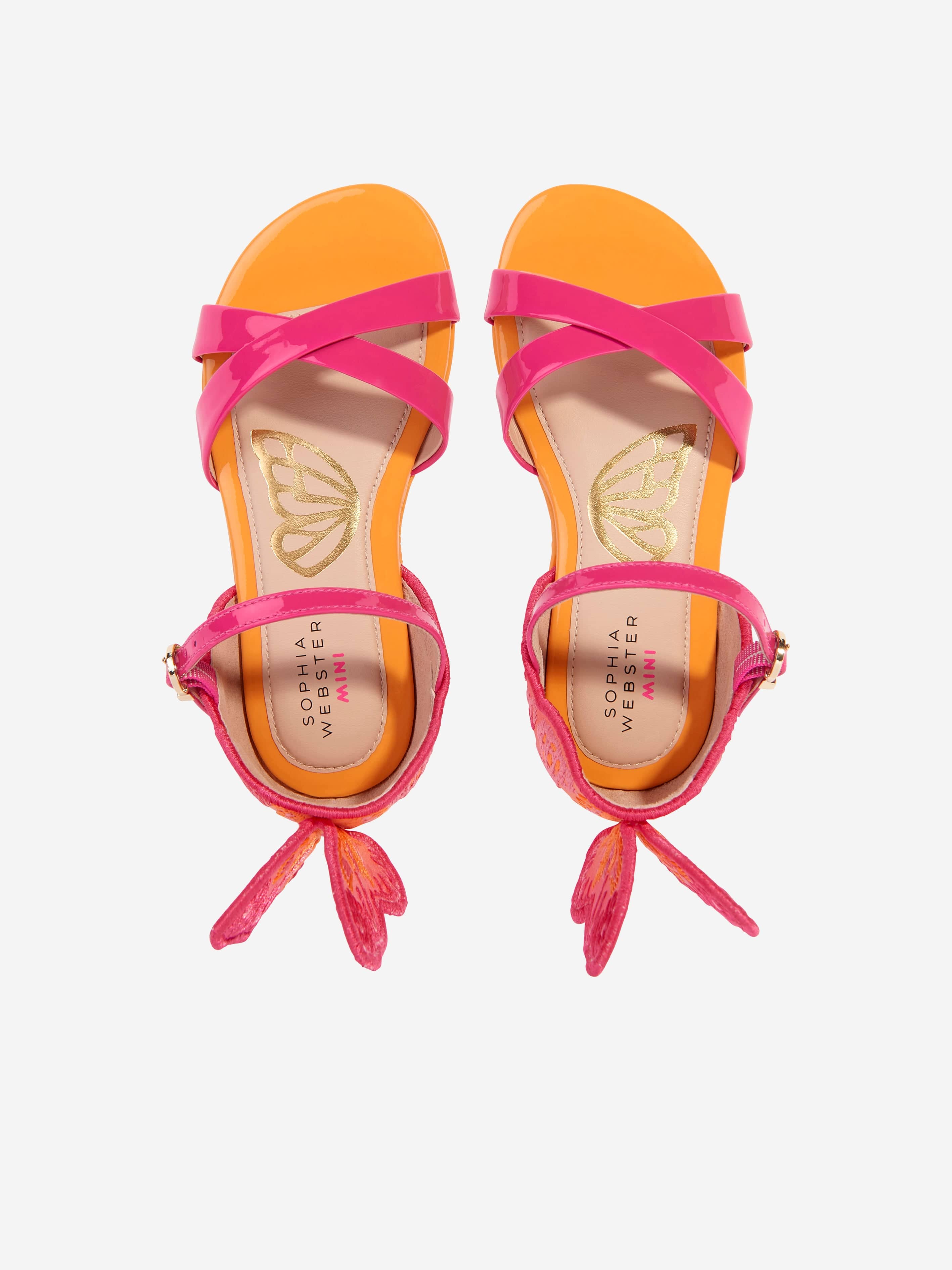 Sophia Webster Girls Leather Chiara Embroidery Sandals in Pink Buy Cheap Discounts
