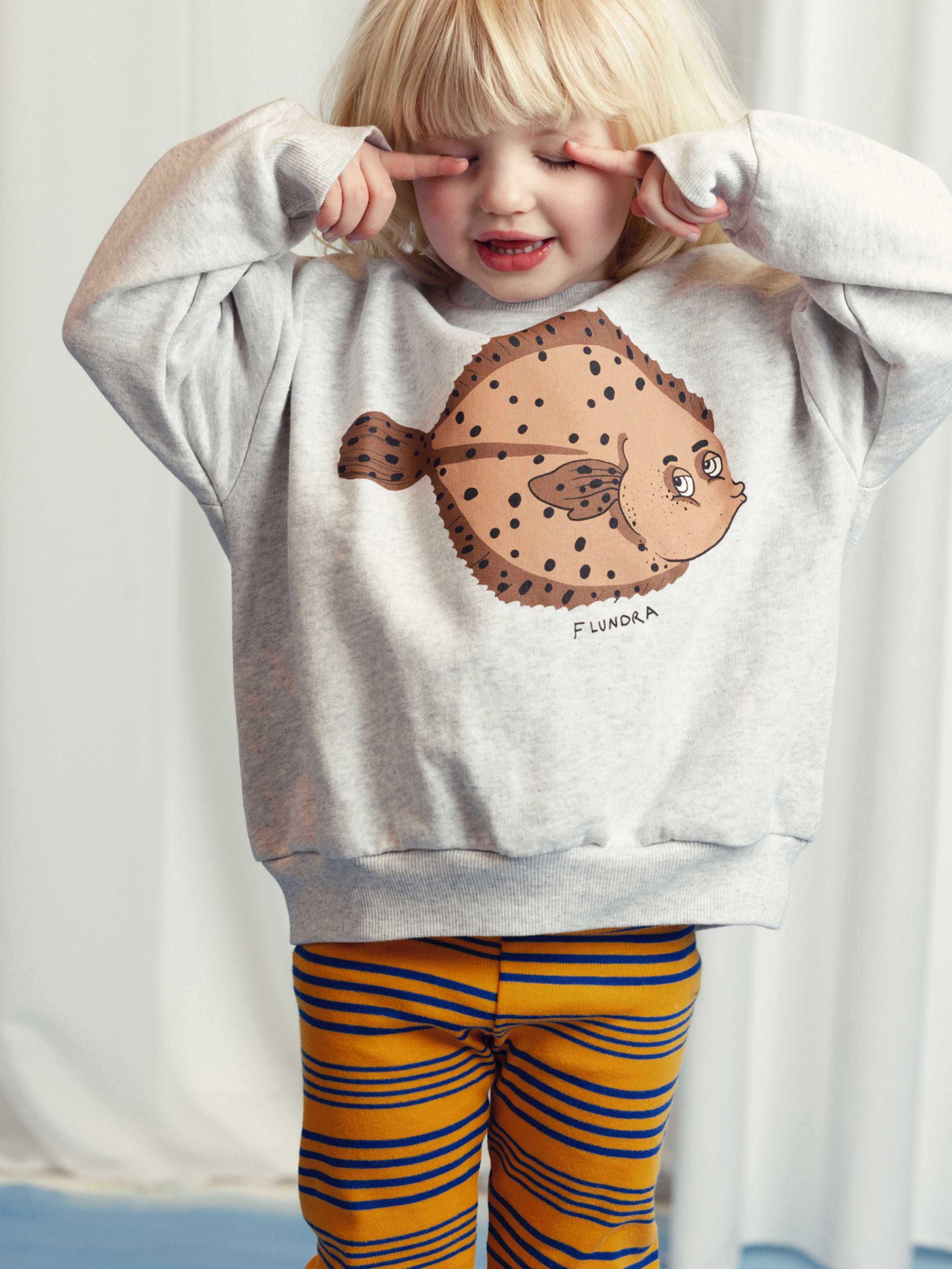 Kids Flundra Sweatshirt in Grey Discount 2025 New