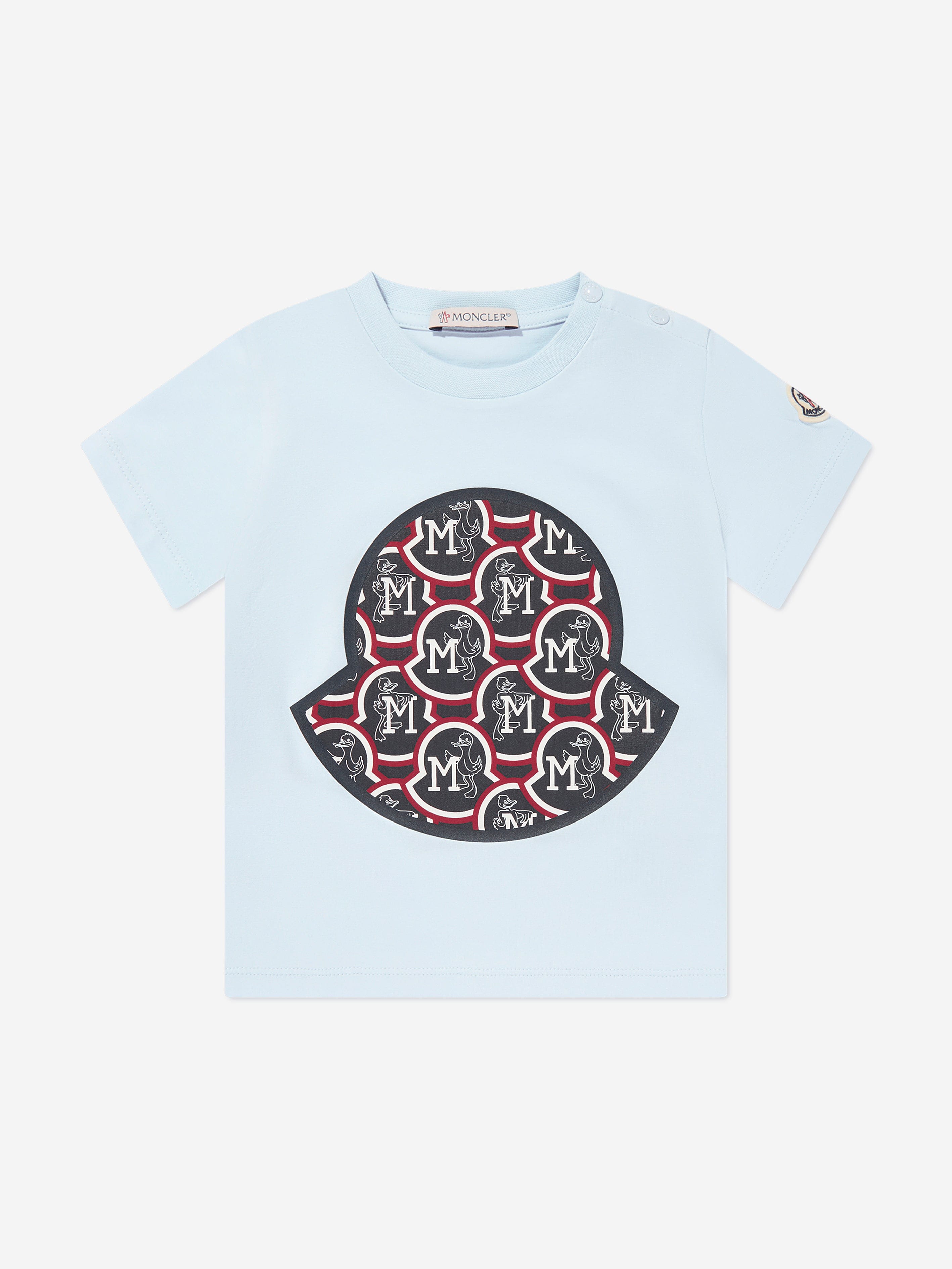 Moncler Enfant Baby Boys Logo T-Shirt in Blue Buy Authentic Online