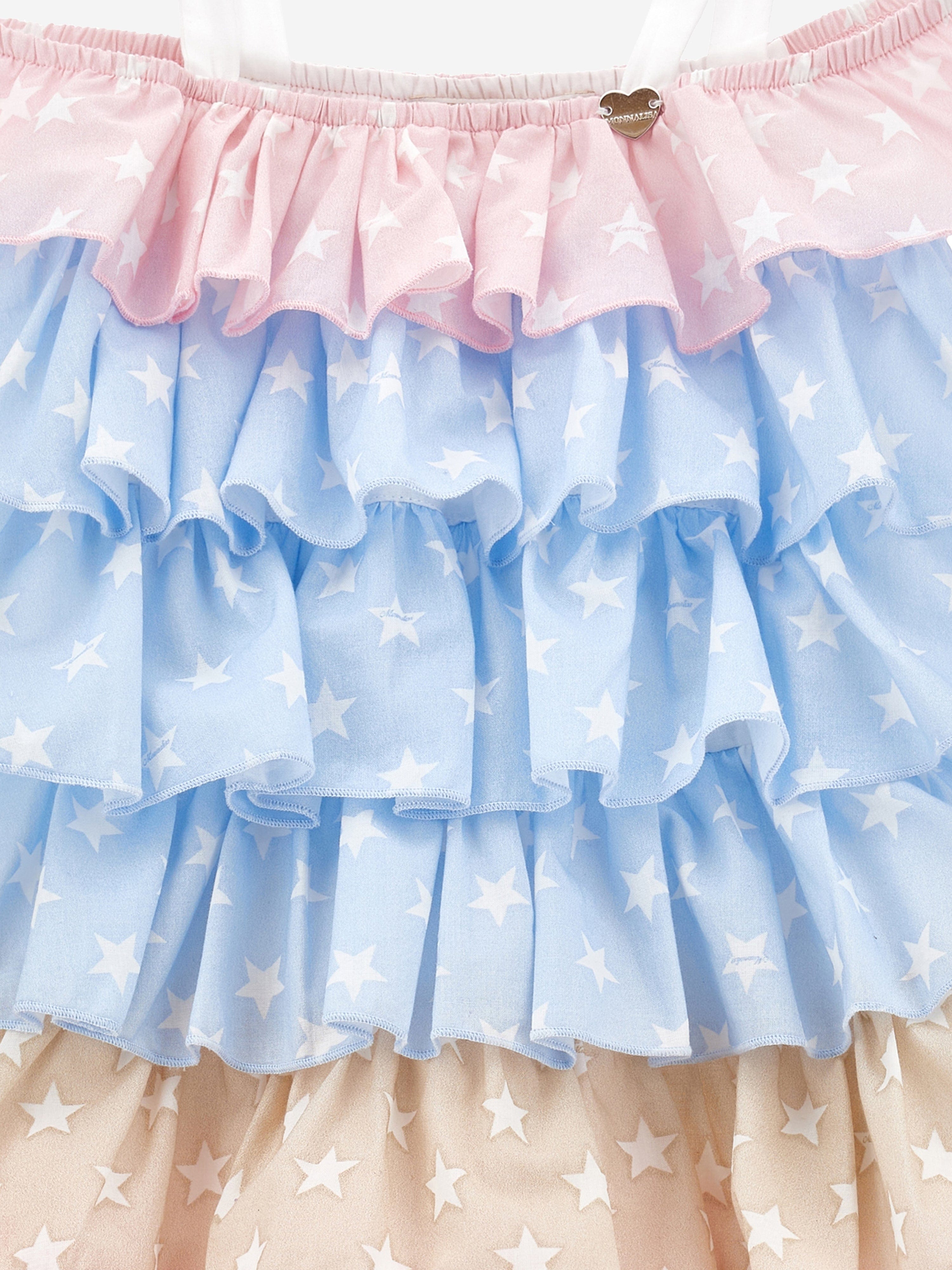Monnalisa Girls Ruffle Sundress in Multicolour 2025 Newest Online