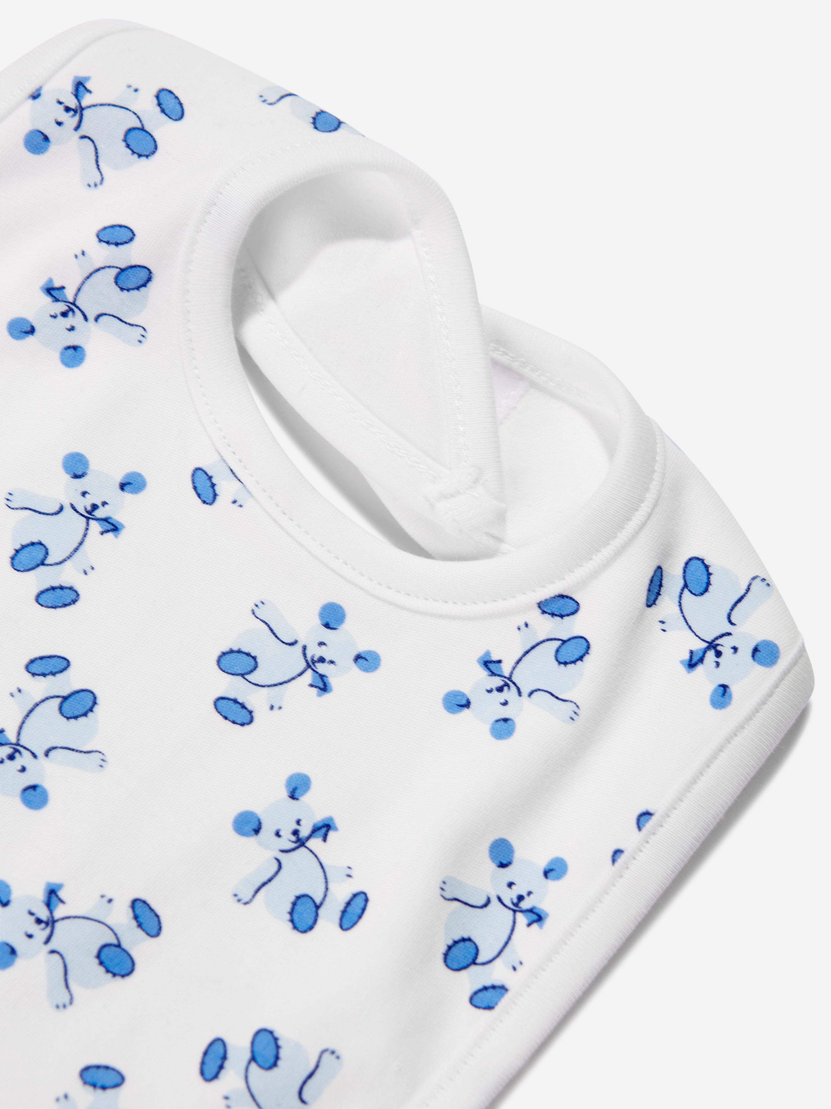 Rachel Riley Baby Boys Teddy Bib in White Buy Cheap With Mastercard