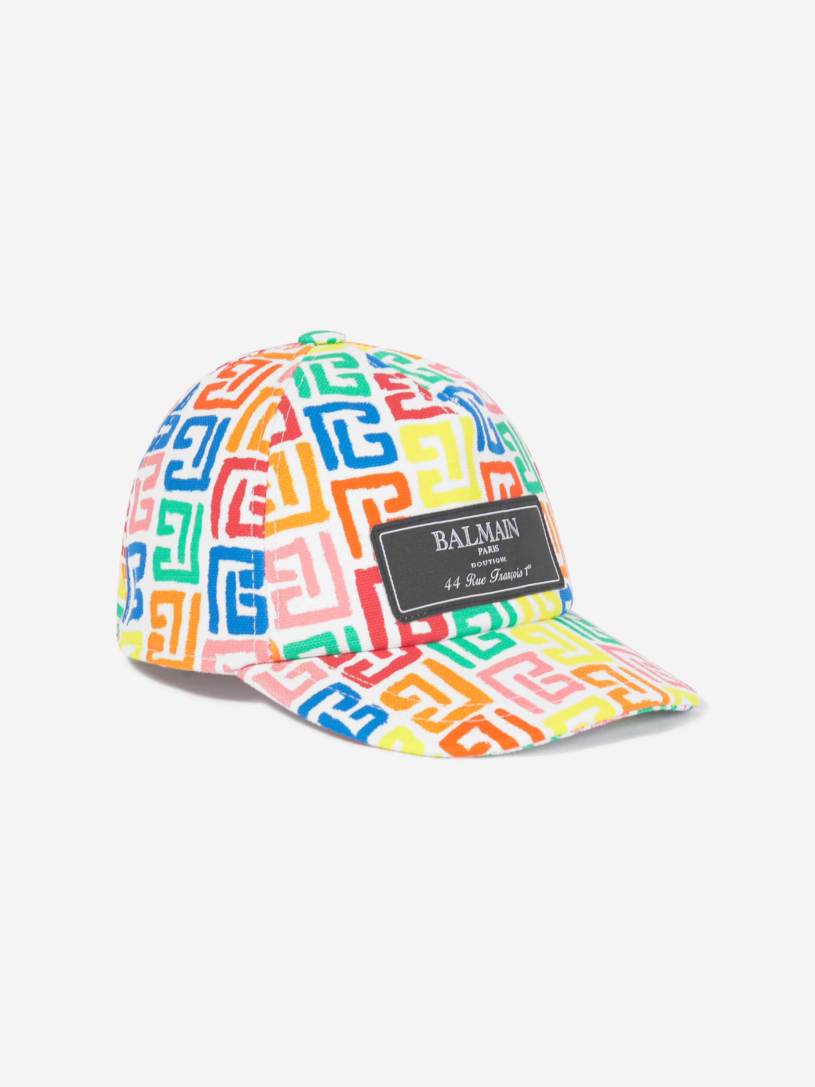Balmain Kids Monogram Cap in Multicolour Outlet Big Discount
