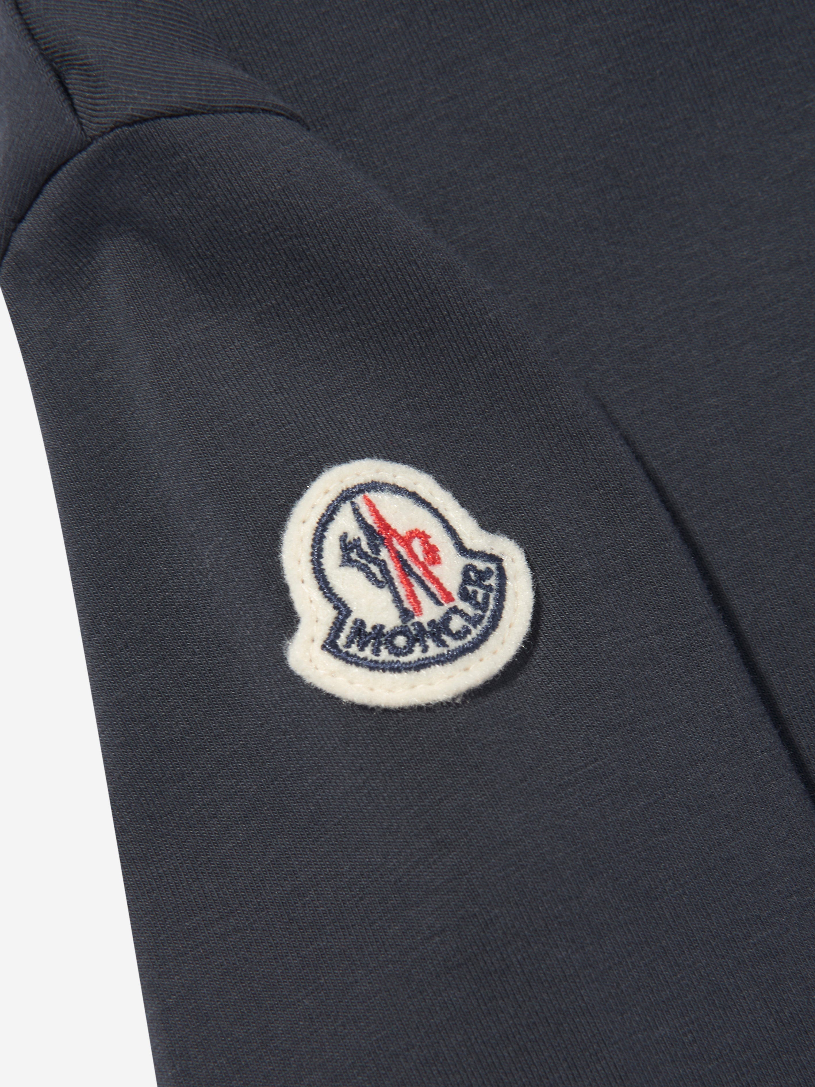 Moncler Enfant Baby Boys Long Sleeve Logo T-Shirt in Navy Outlet Exclusive
