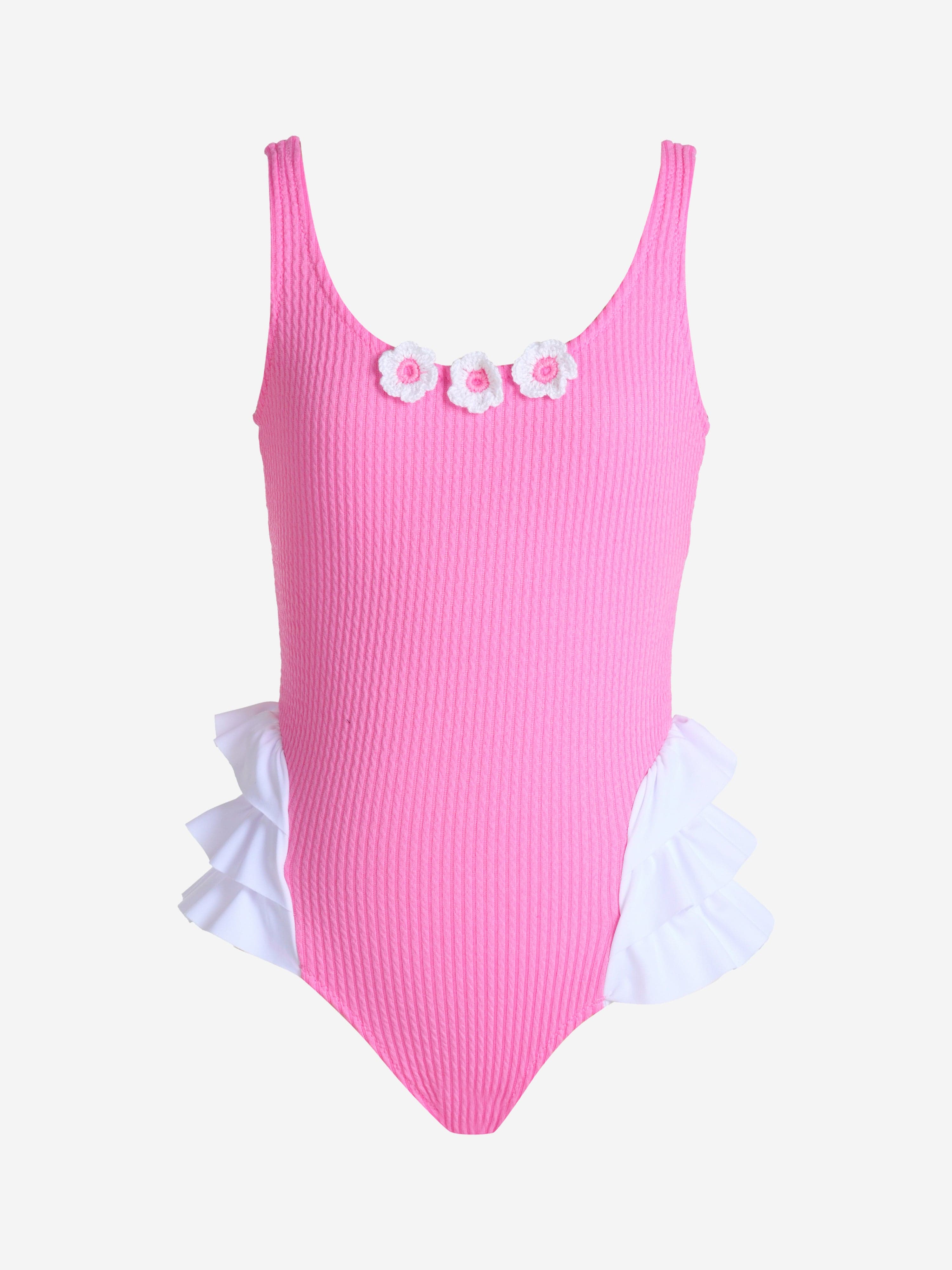 Girls Violet Swimsuit in Pink Clearance Hot Sale