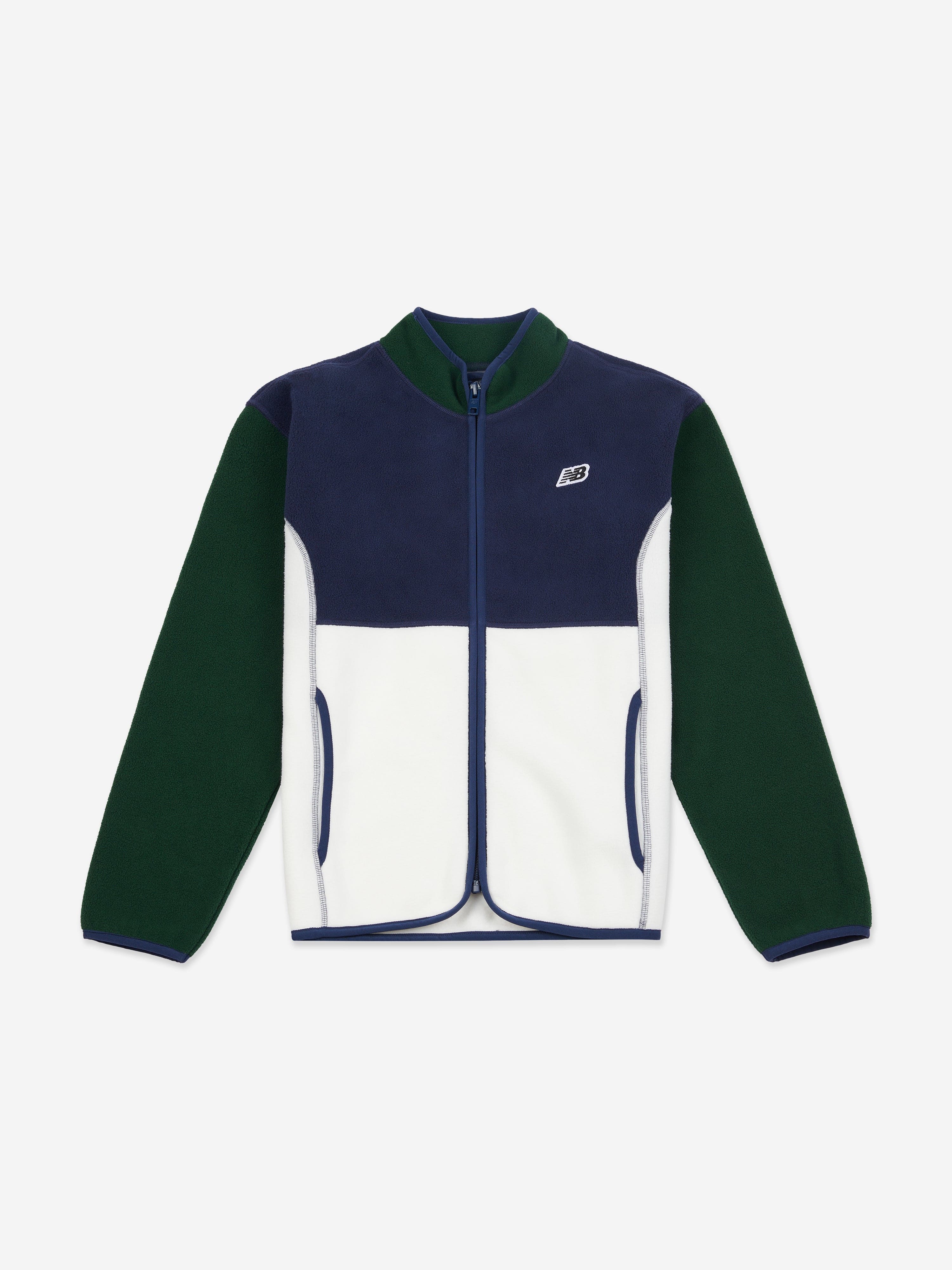 New Balance Boys Premium Polar Fleece Zip Up Top in Navy Best