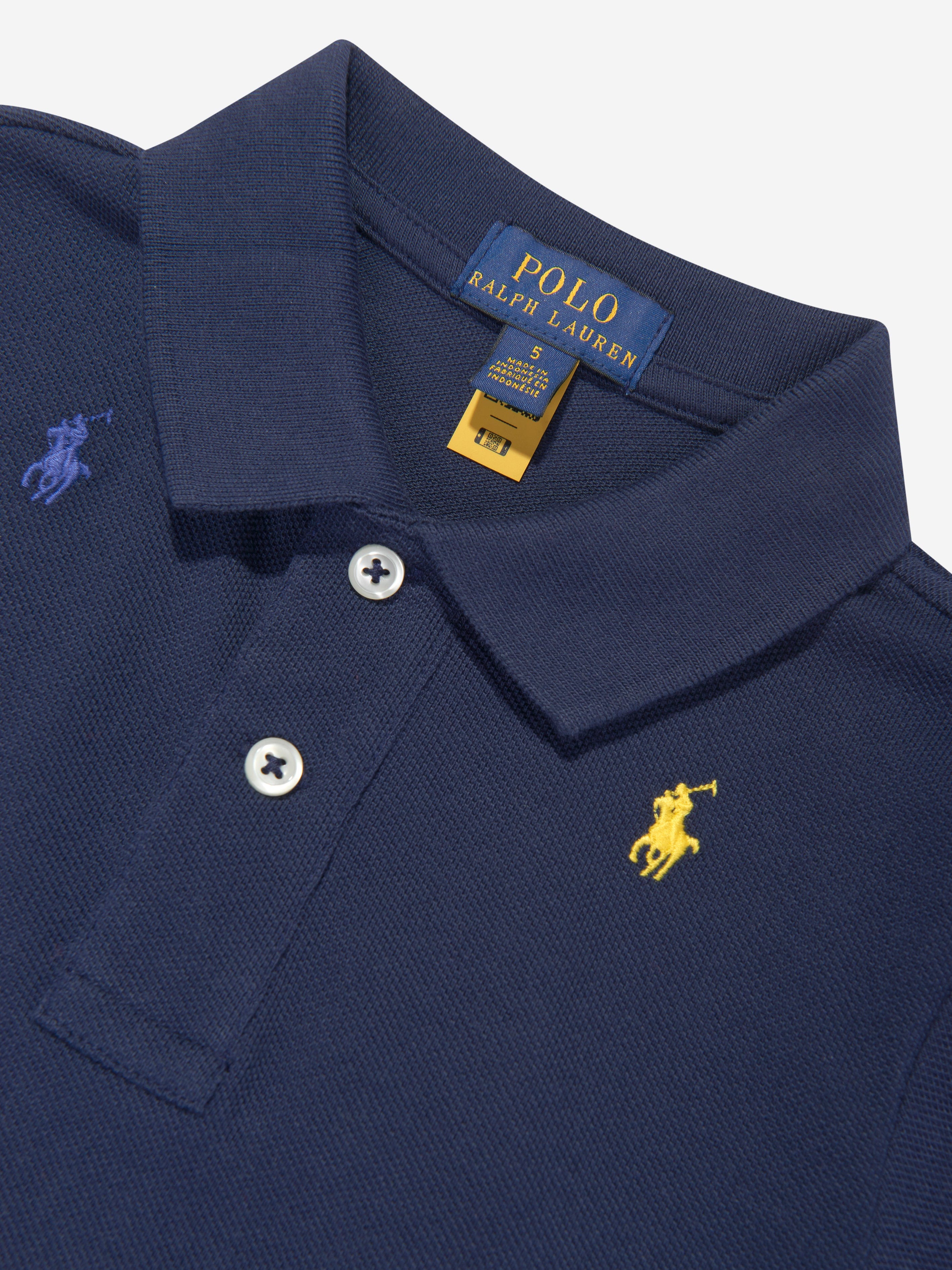 Ralph Lauren Boys Logo Polo Shirt in Navy Clearance Best
