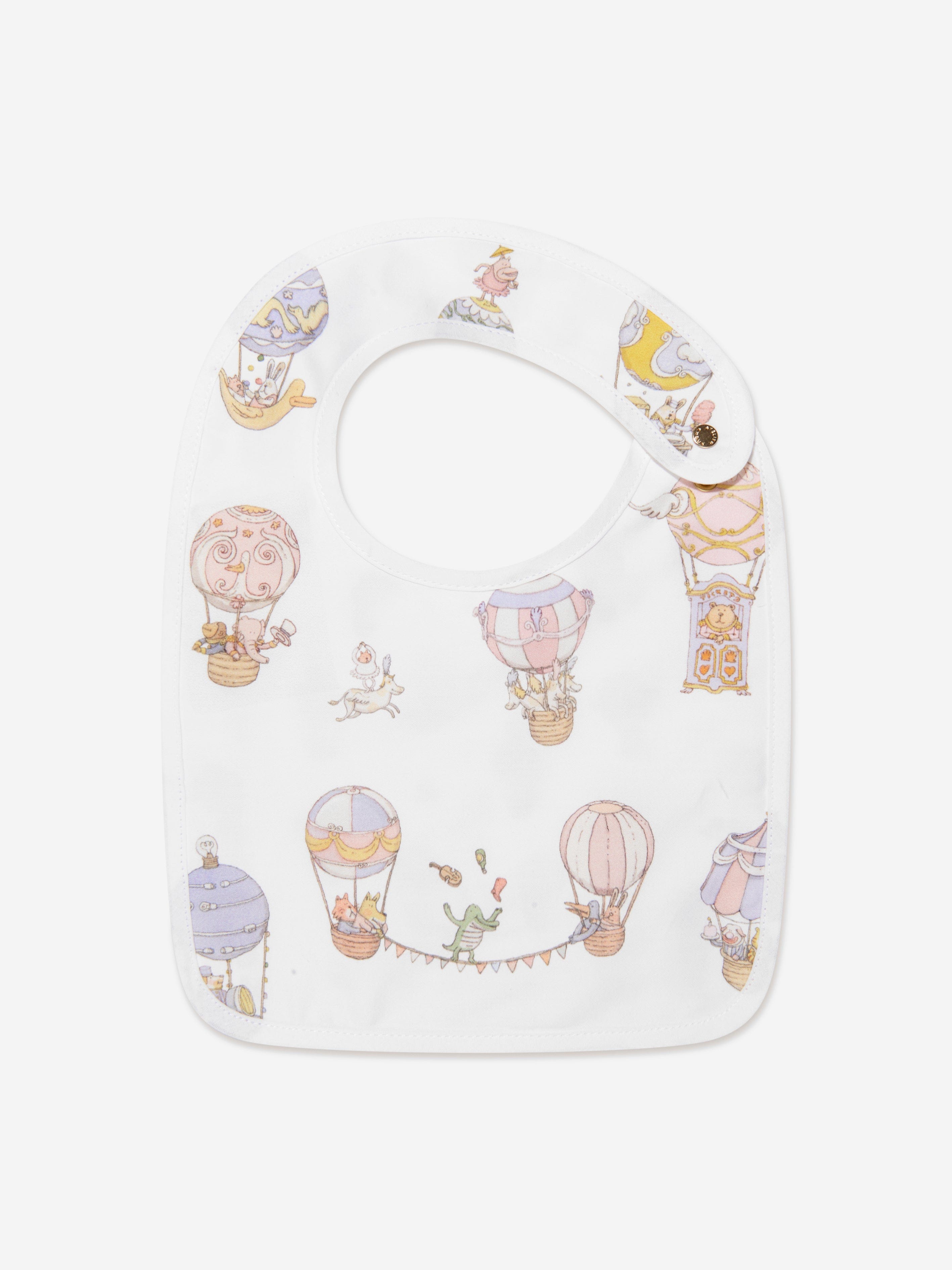 Atelier Choux Baby Pastel Circus Large Bib in White Cheap Extremely