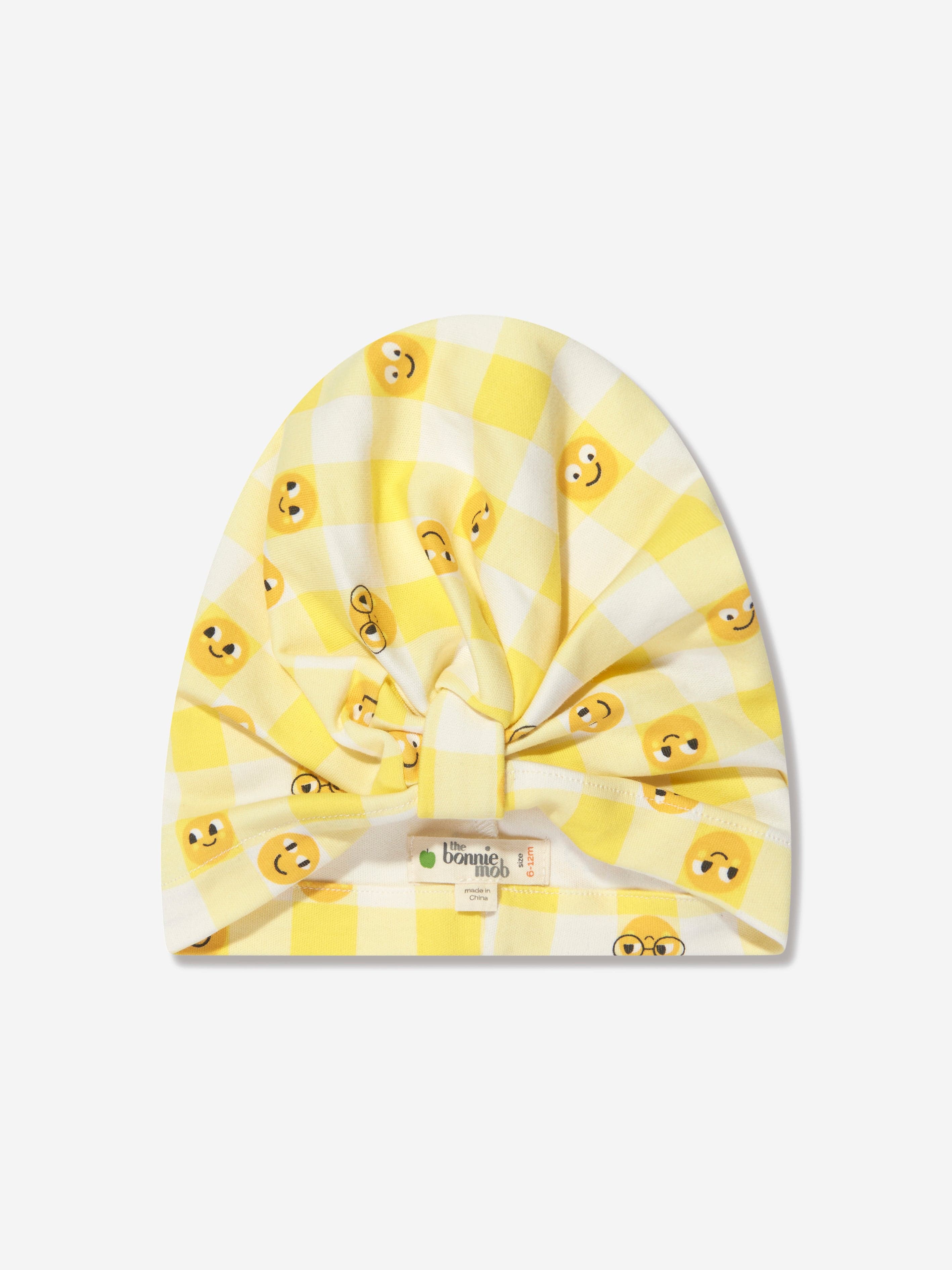 The Bonnie Mob Baby Girls Tiddlywink Turban Hat in Yellow High Quality Cheap Pice