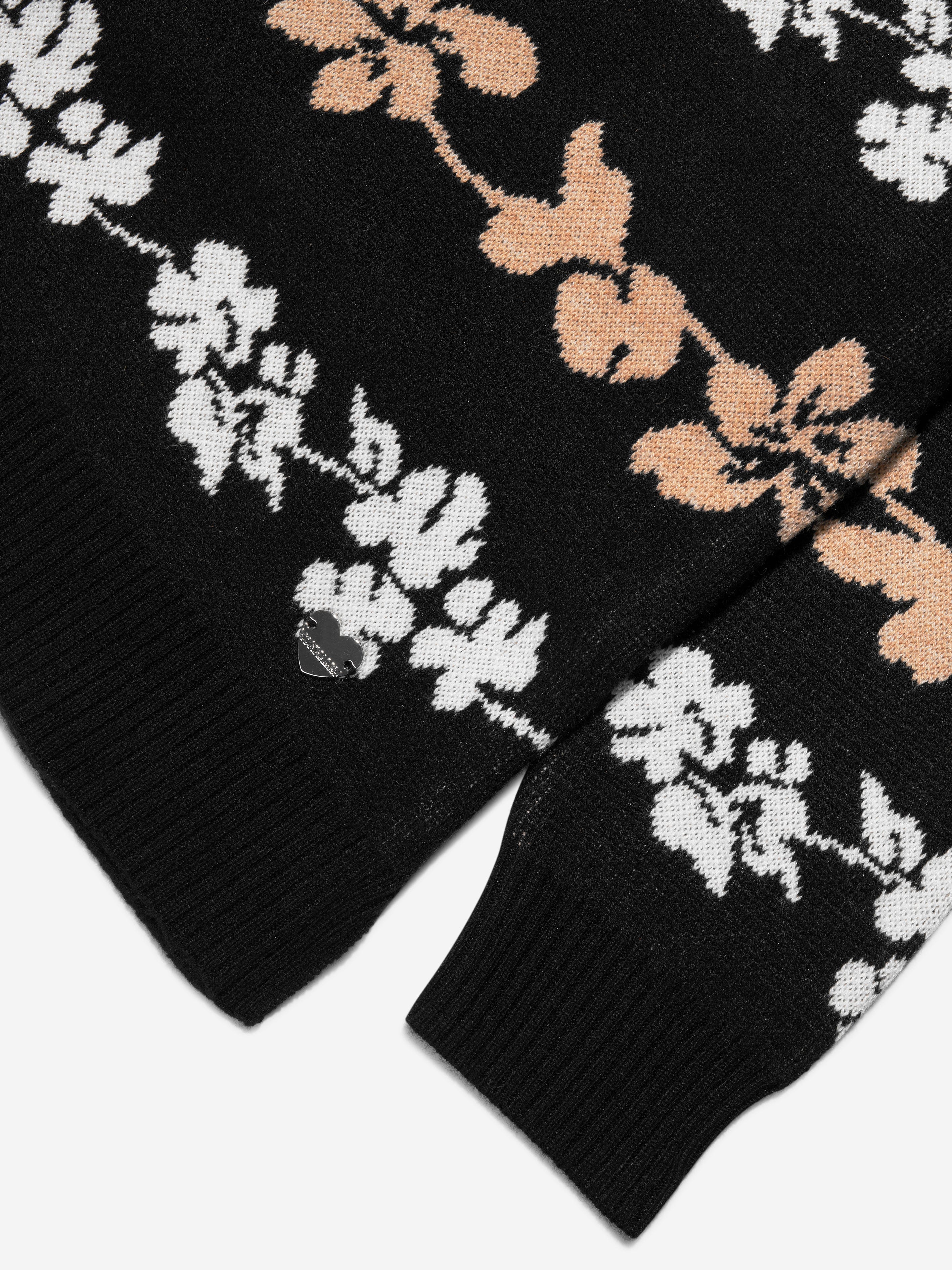 Monnalisa Girls Jacquard Knitted Jumper in Black Footlocker Online