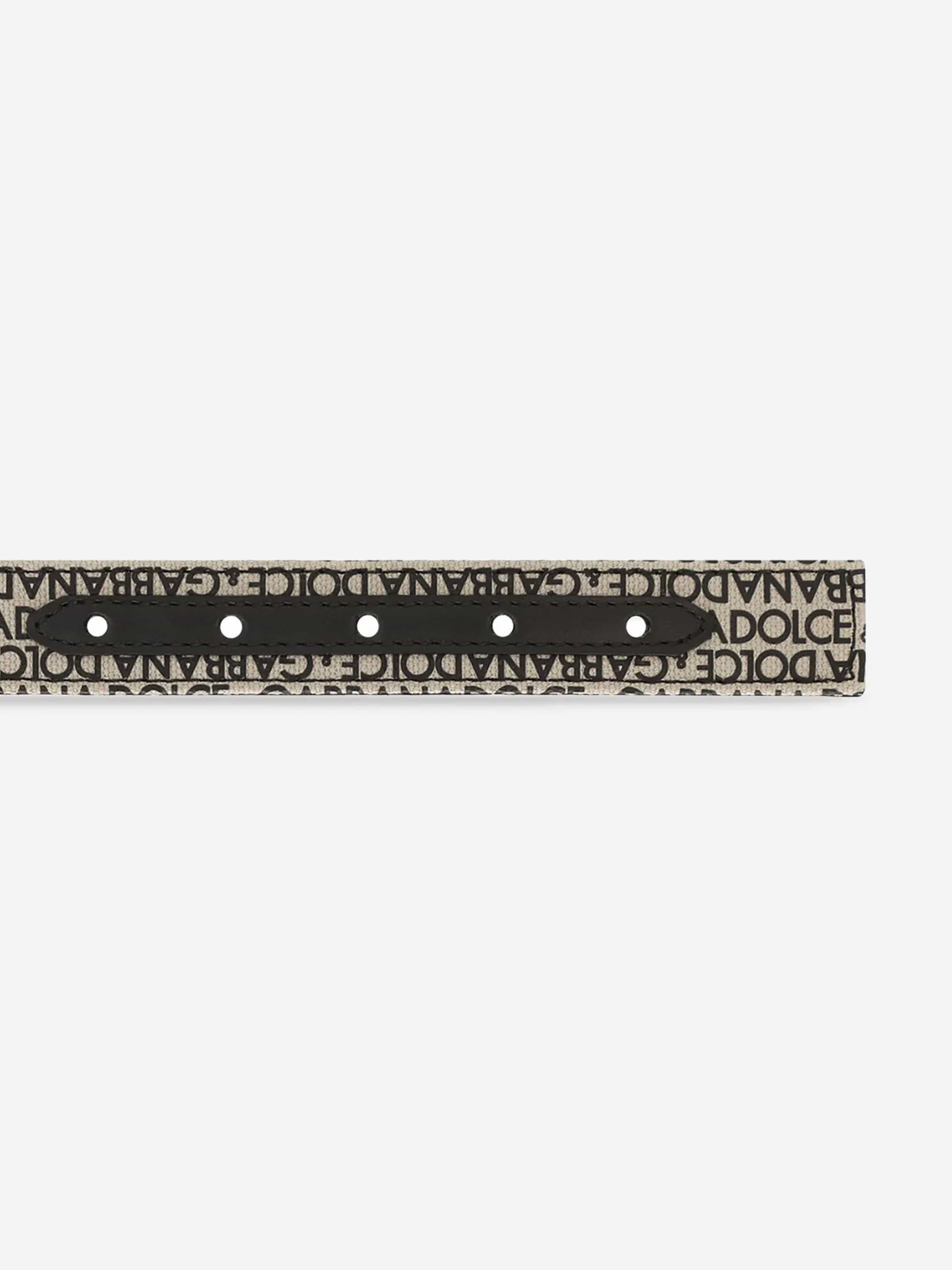 Dolce & Gabbana Boys Logo Belt in Beige Free Shipping With Credit Card