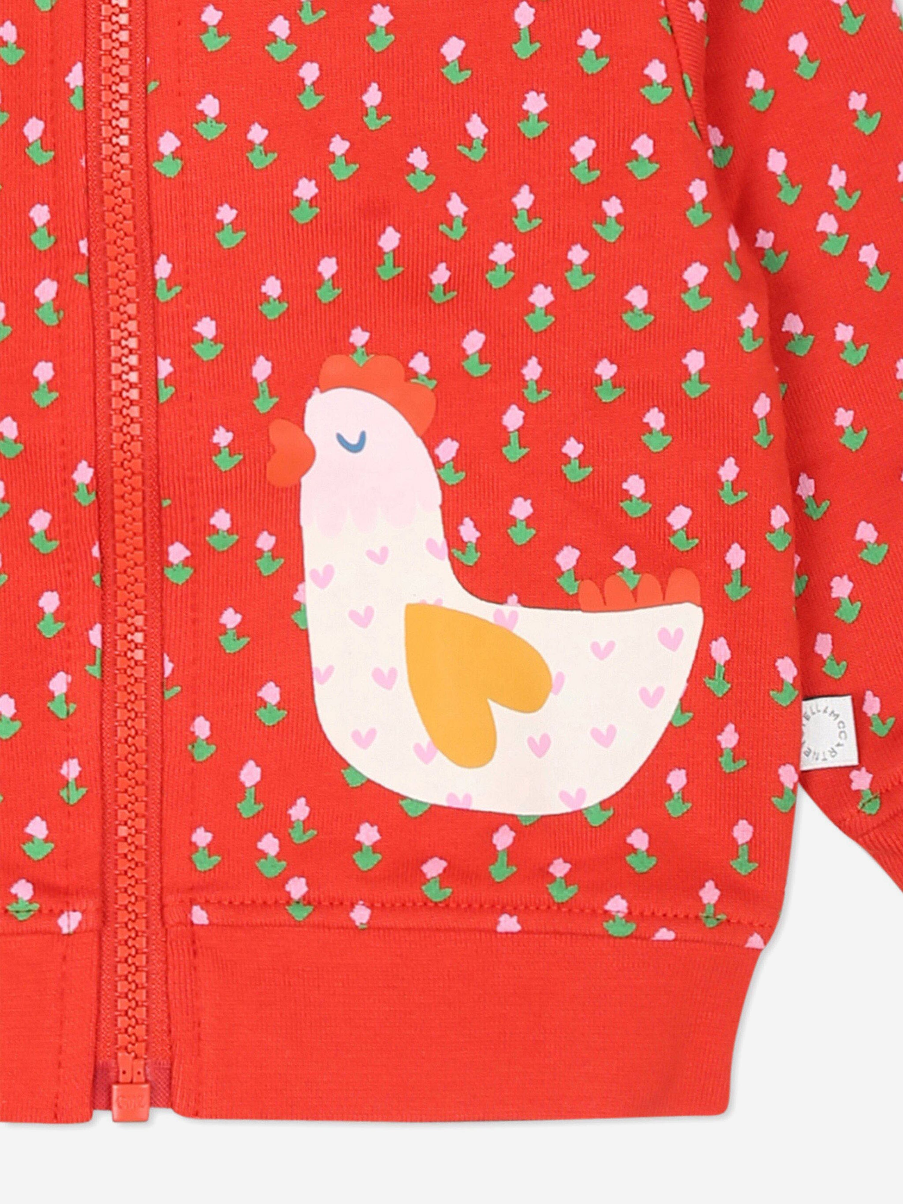 Stella McCartney Baby Girls Chicken Zip Up Top in Red Cheap Sale Free Shipping