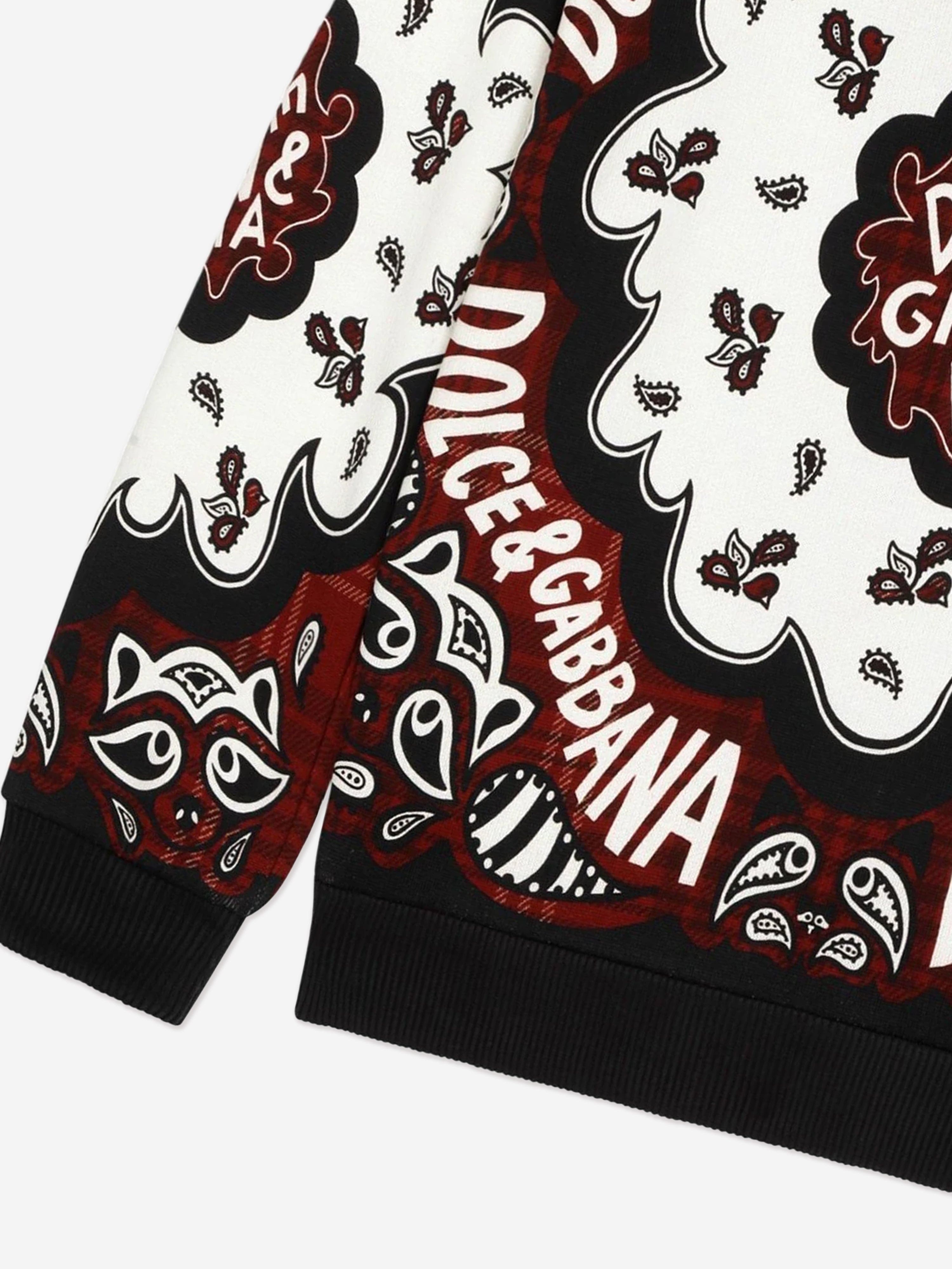 Dolce & Gabbana Boys Bandana Print Hoodie in Multicolour Cheap Sale Wholesale Pice