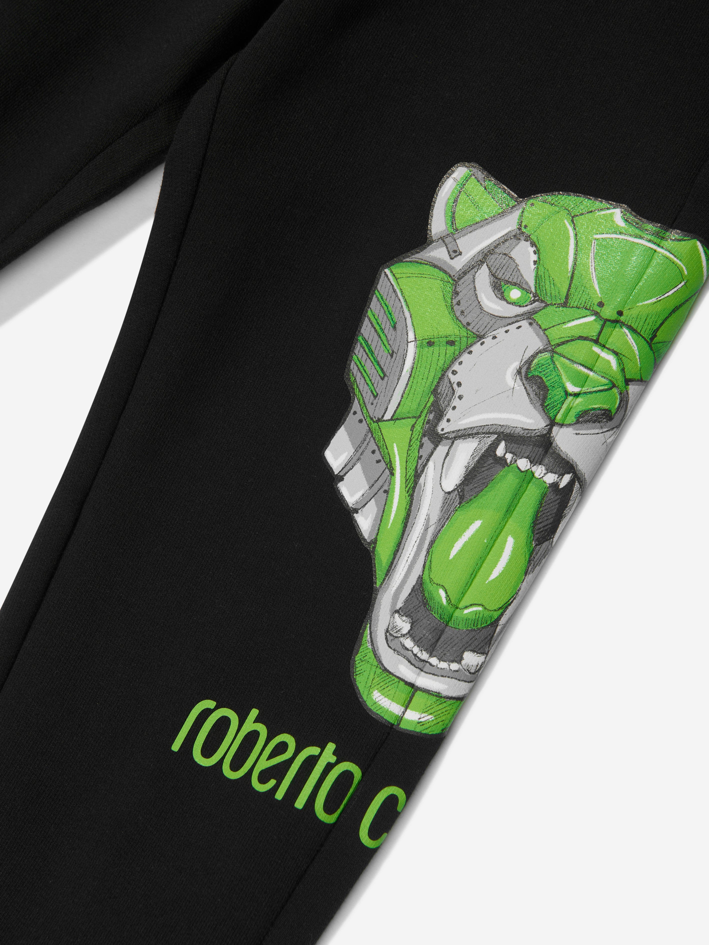 Roberto Cavalli Boys Tiger Joggers in Black Footlocker Finishline Online