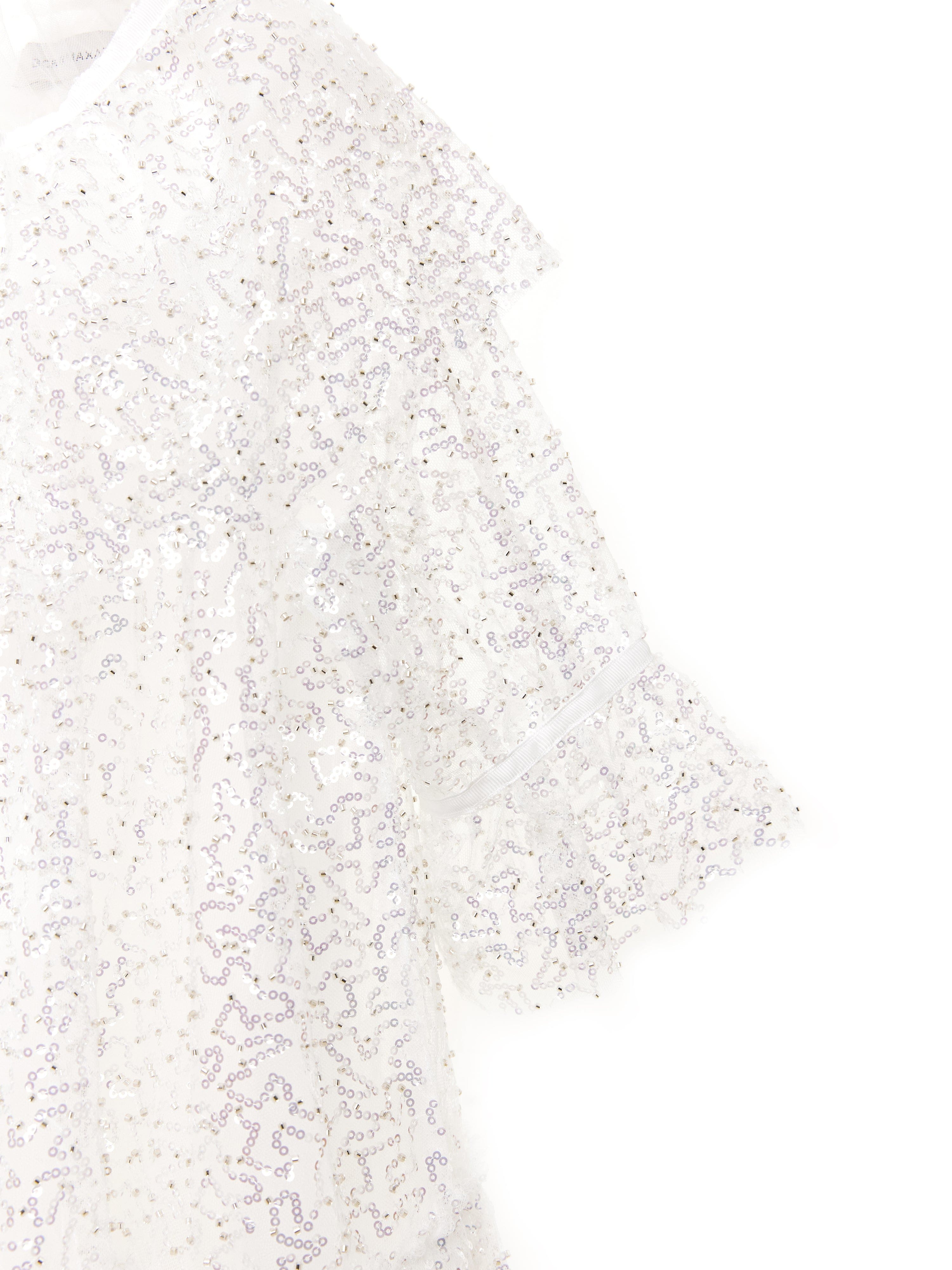 BCBG Girls Sequin Tulle Dress in White Buy Cheap Clearance
