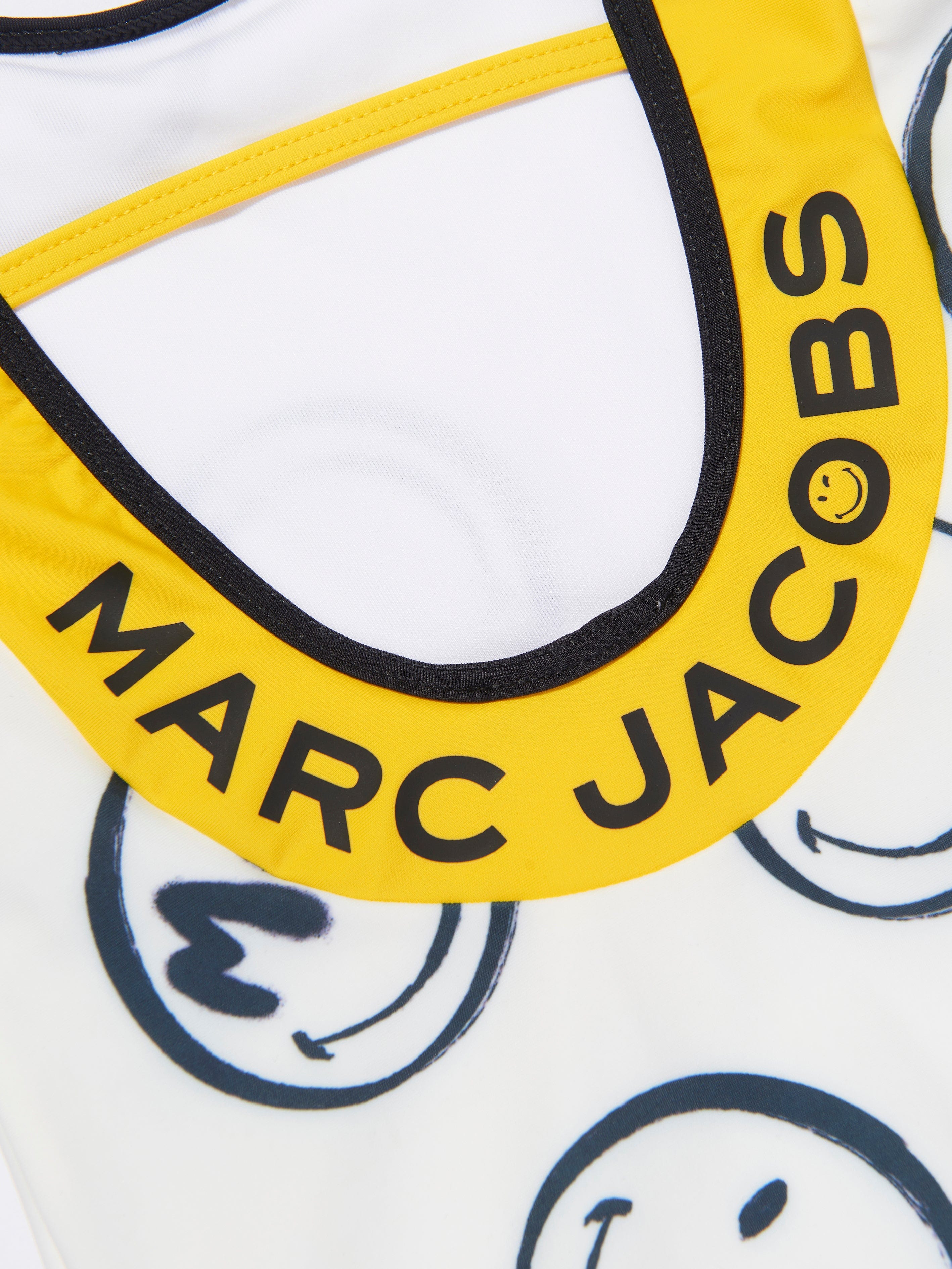 MARC JACOBS Girls Smiley Print Swimsuit in Ivory Buy Cheap Manchester