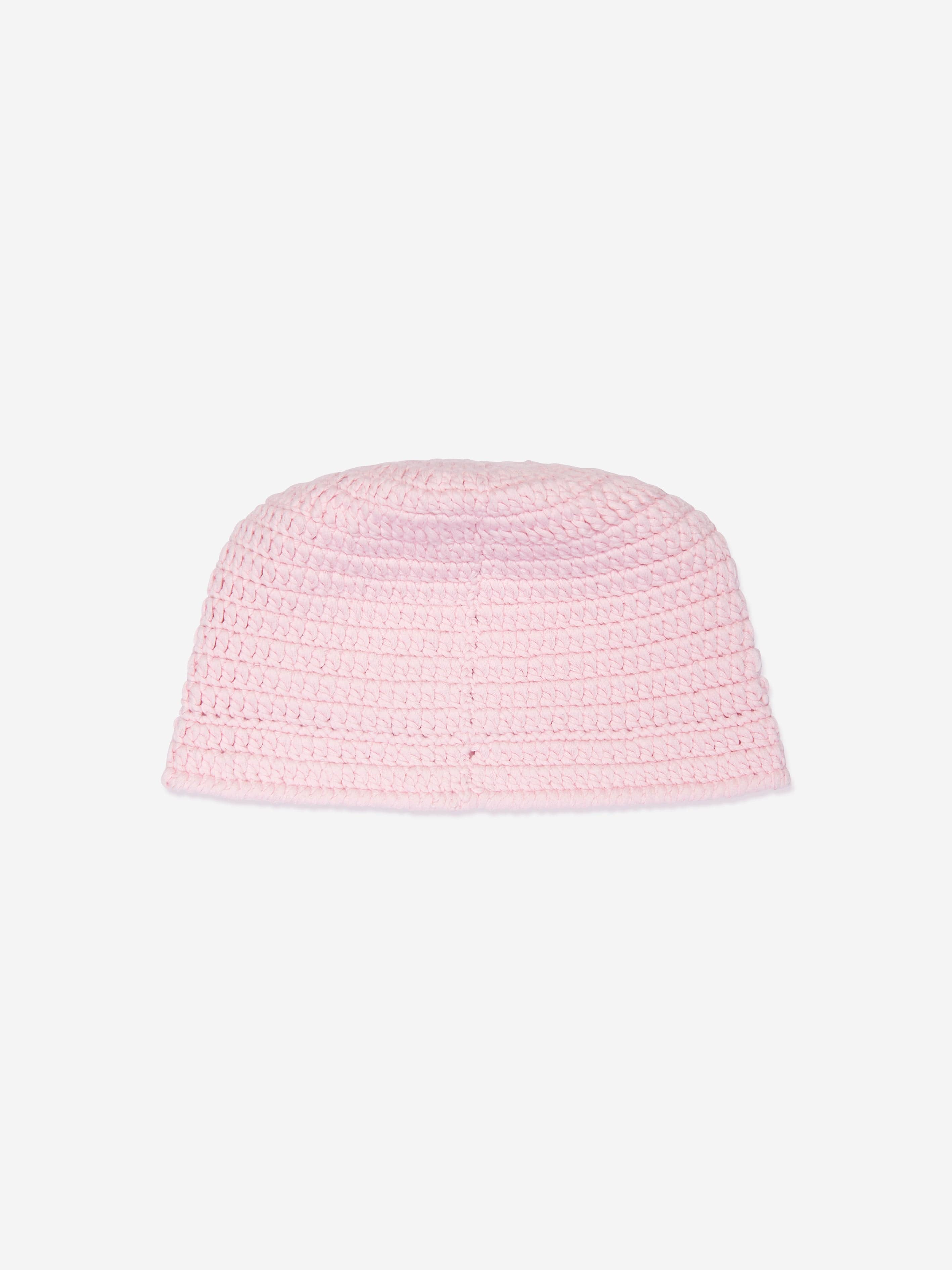 Moschino Girls Logo Bucket Hat in Pink Fashion Style Online