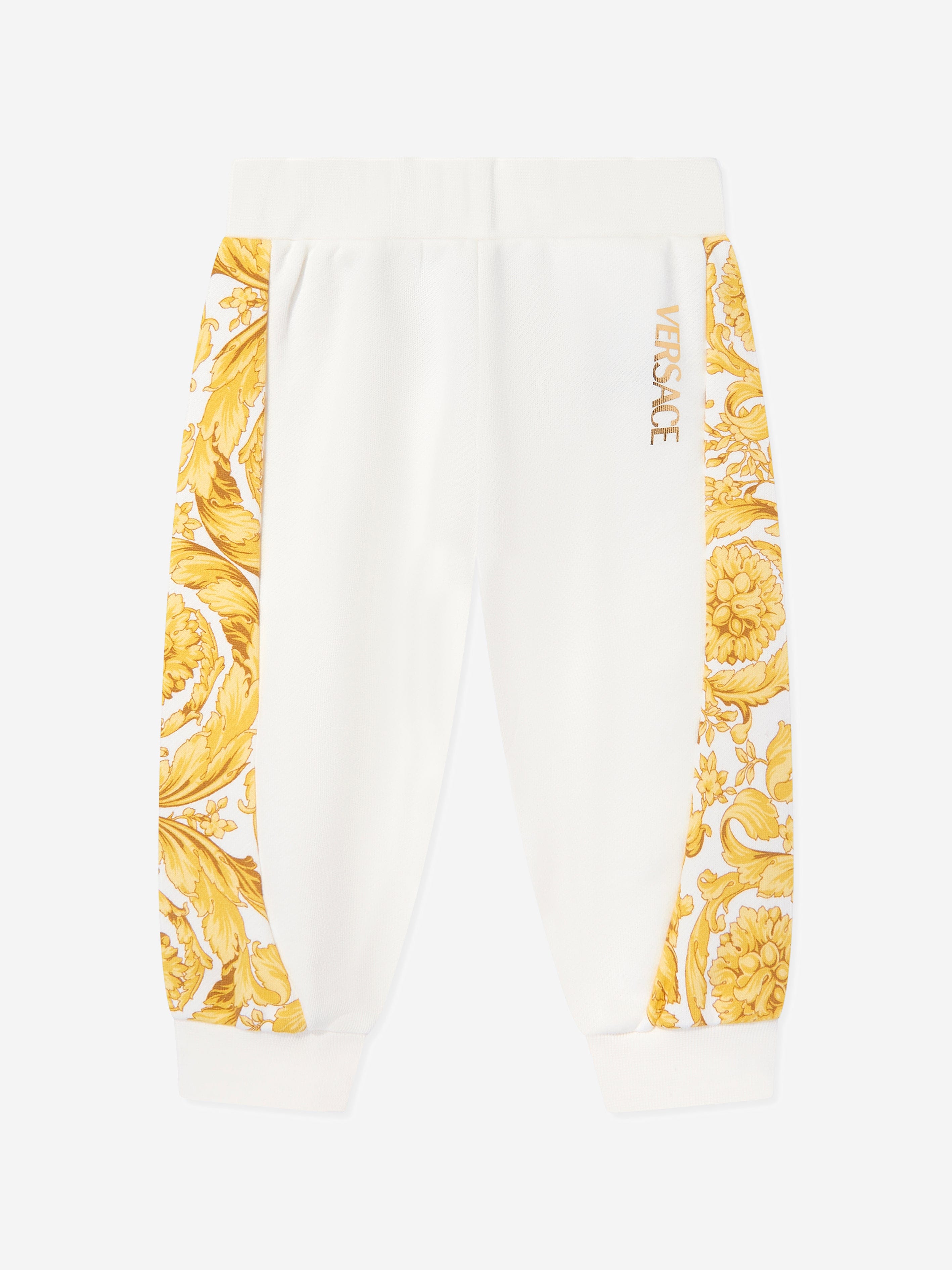 Versace Baby Barocco Logo Joggers in White Pictures Online