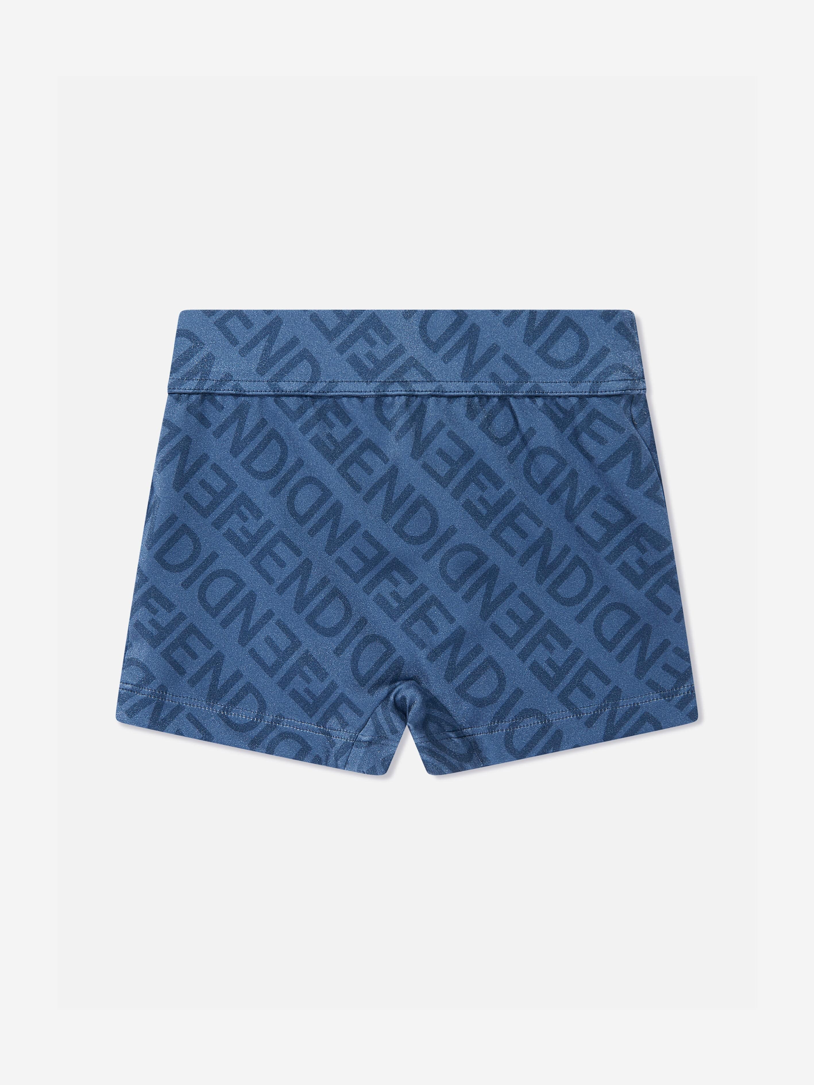 Fendi Boys FF Logo Swim Shorts in Blue Buy Cheap Huge Surprise