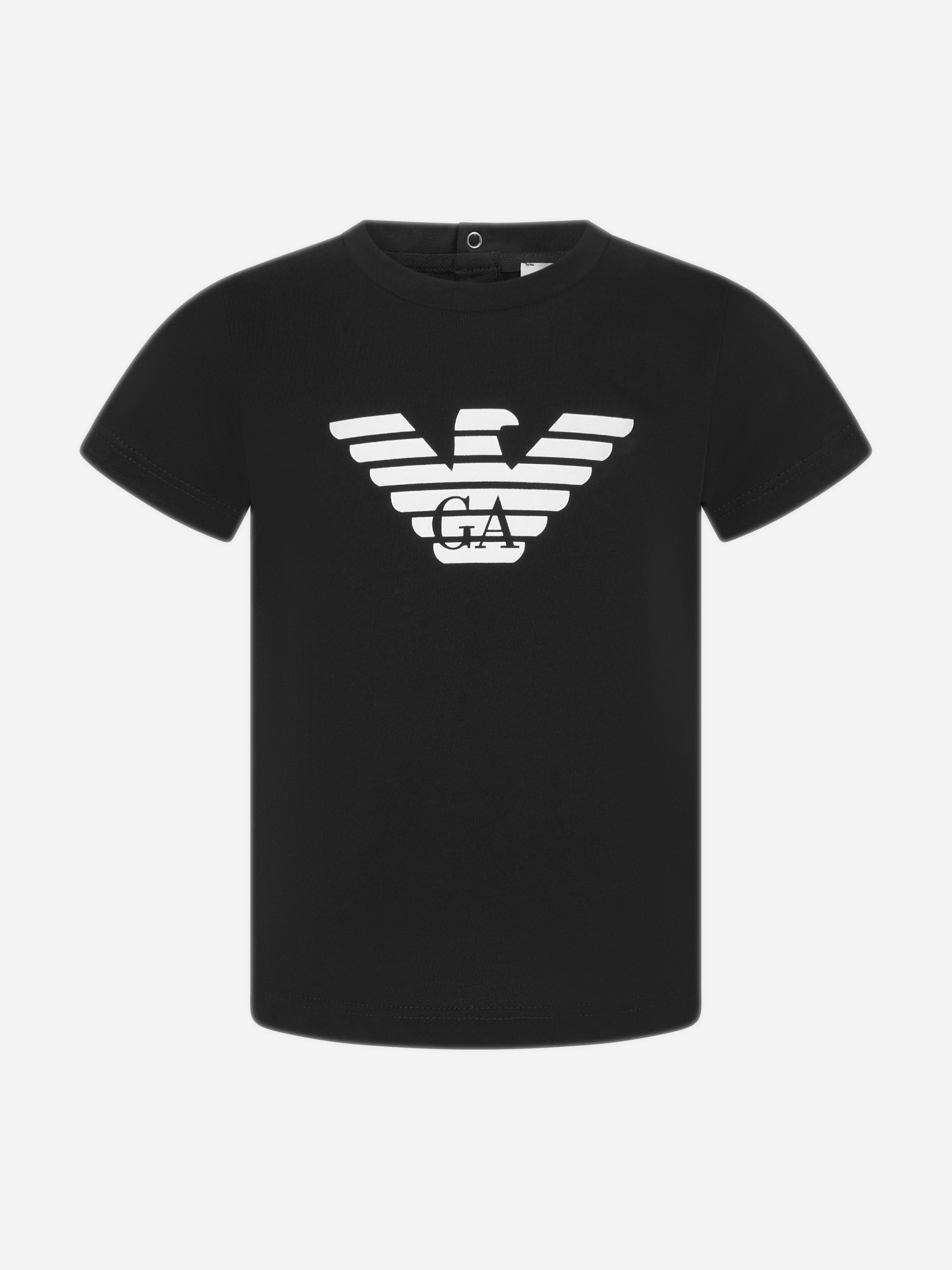 Emporio Armani Baby Boys Logo T-Shirt in Black Looking For