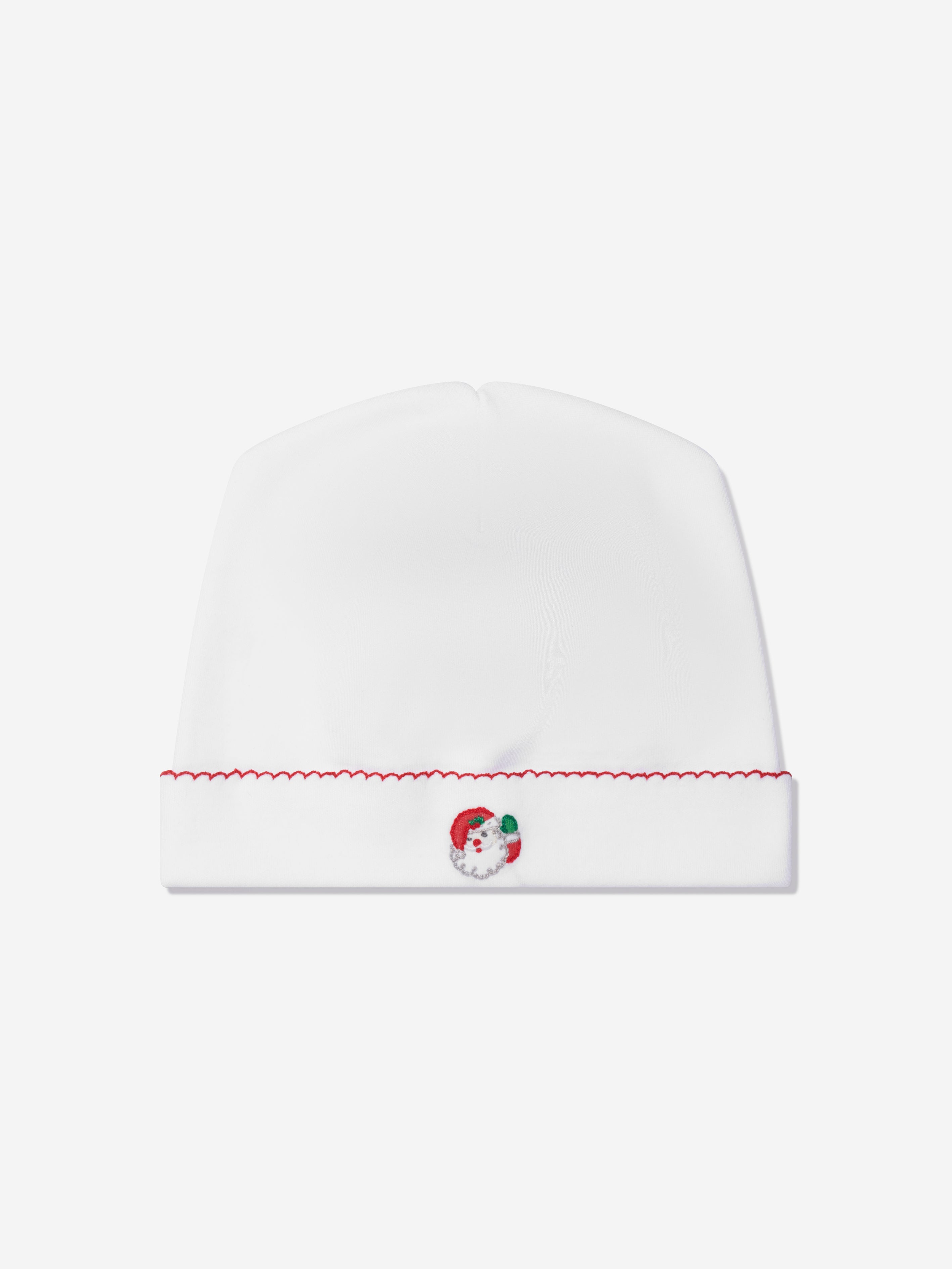 Magnolia Baby Baby Winking Santa Embroidered Hat in White Official Site Cheap Online