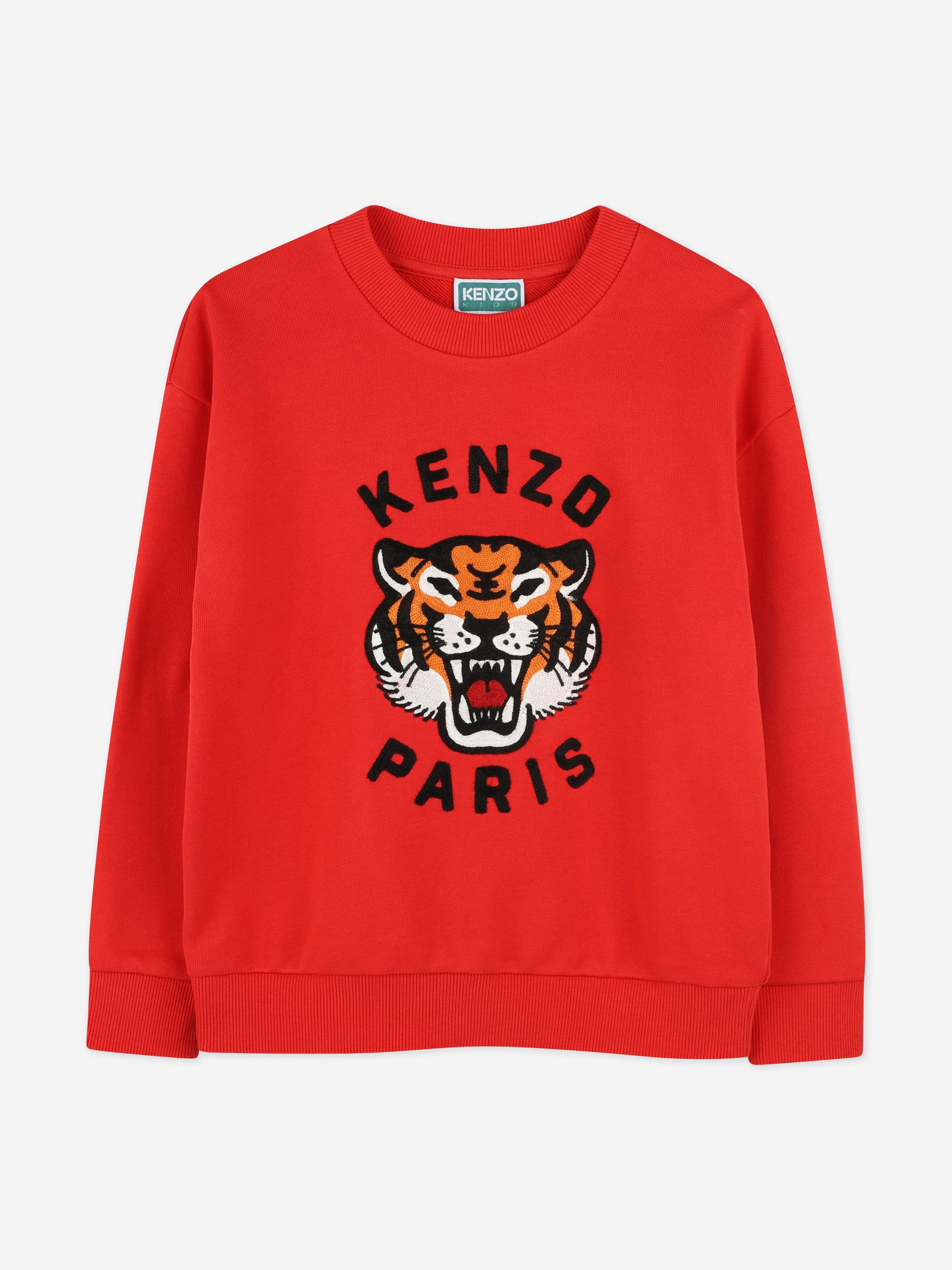Boys Tiger Sweatshirt in Red Cheap Eastbay