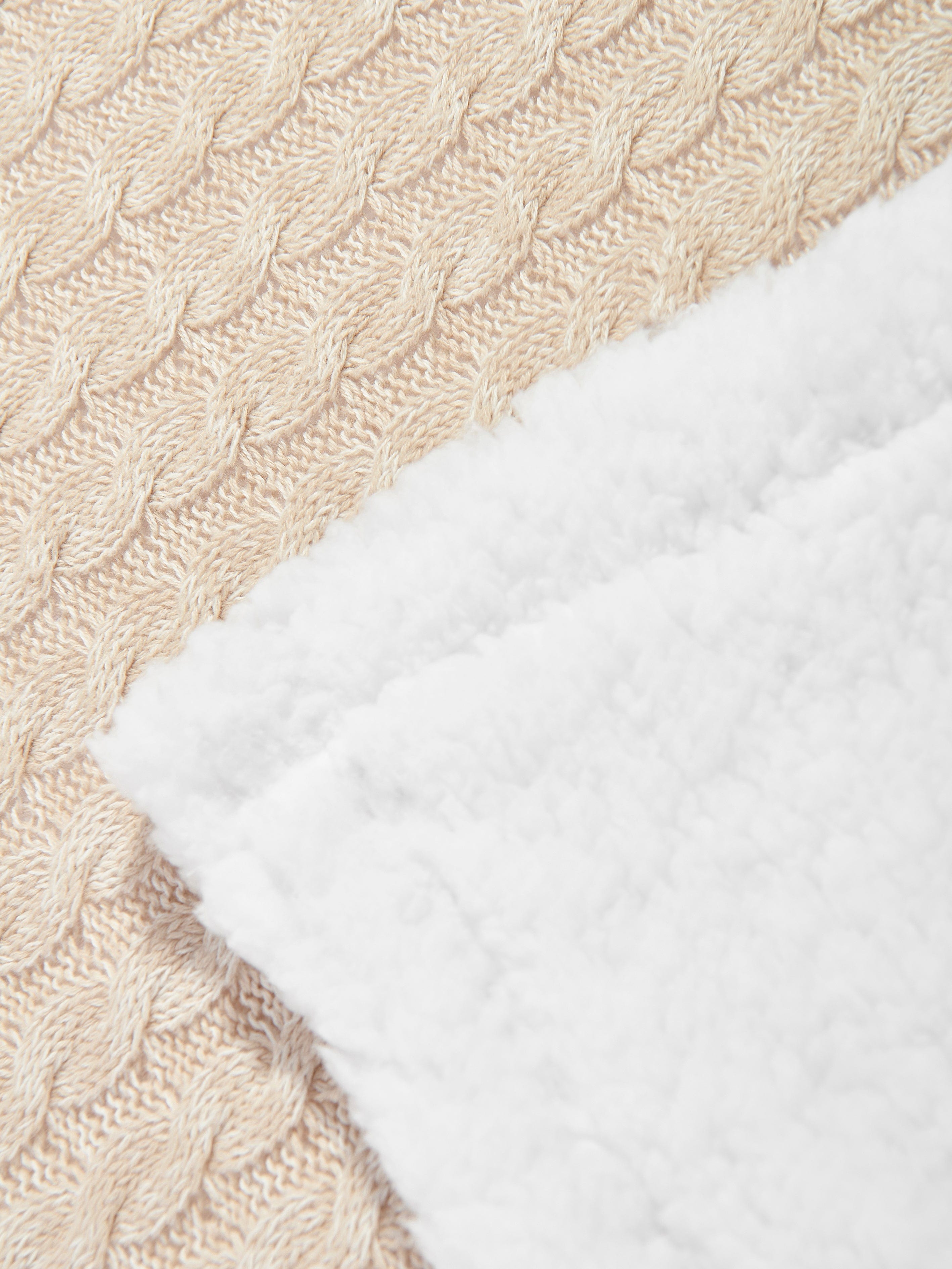 DKNY Baby Sherpa Fleece Blanket in Beige (90cm) Clearance Ebay