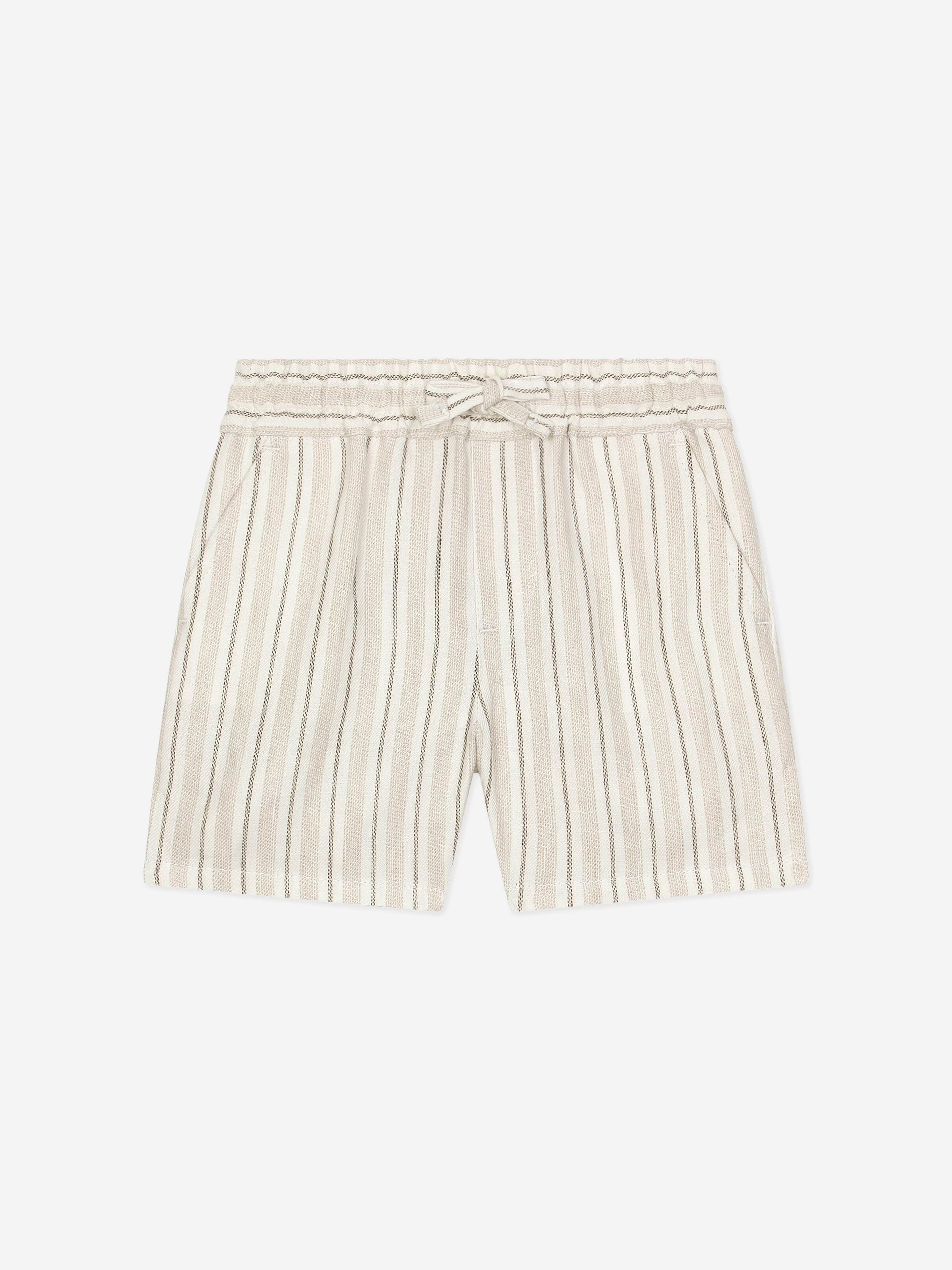 Dolce & Gabbana Baby Boys Striped Linen Shorts in Ivory Clearance Limited Edition