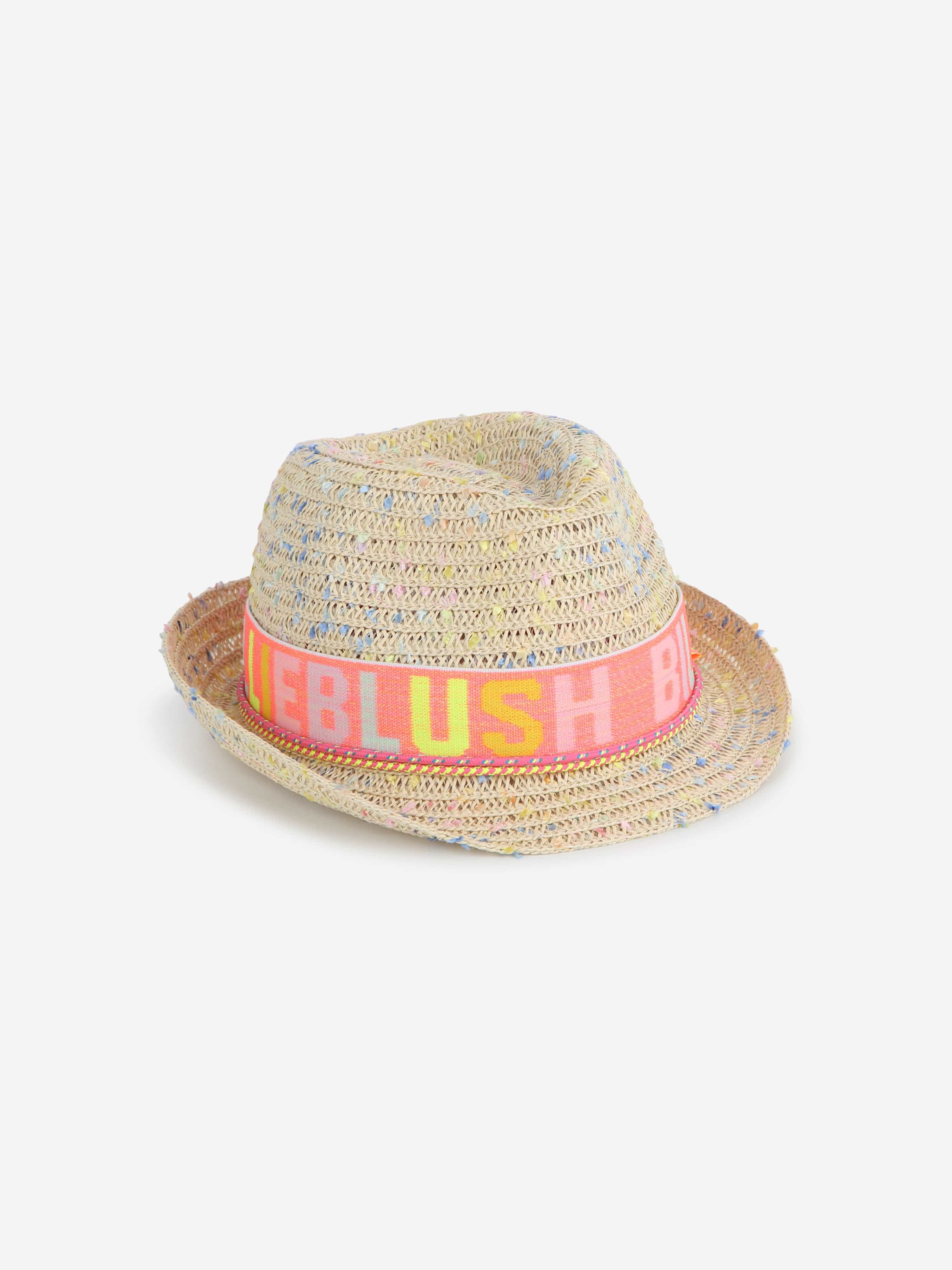 Billieblush Girls Straw Trilby Hat in Beige Official Cheap Online
