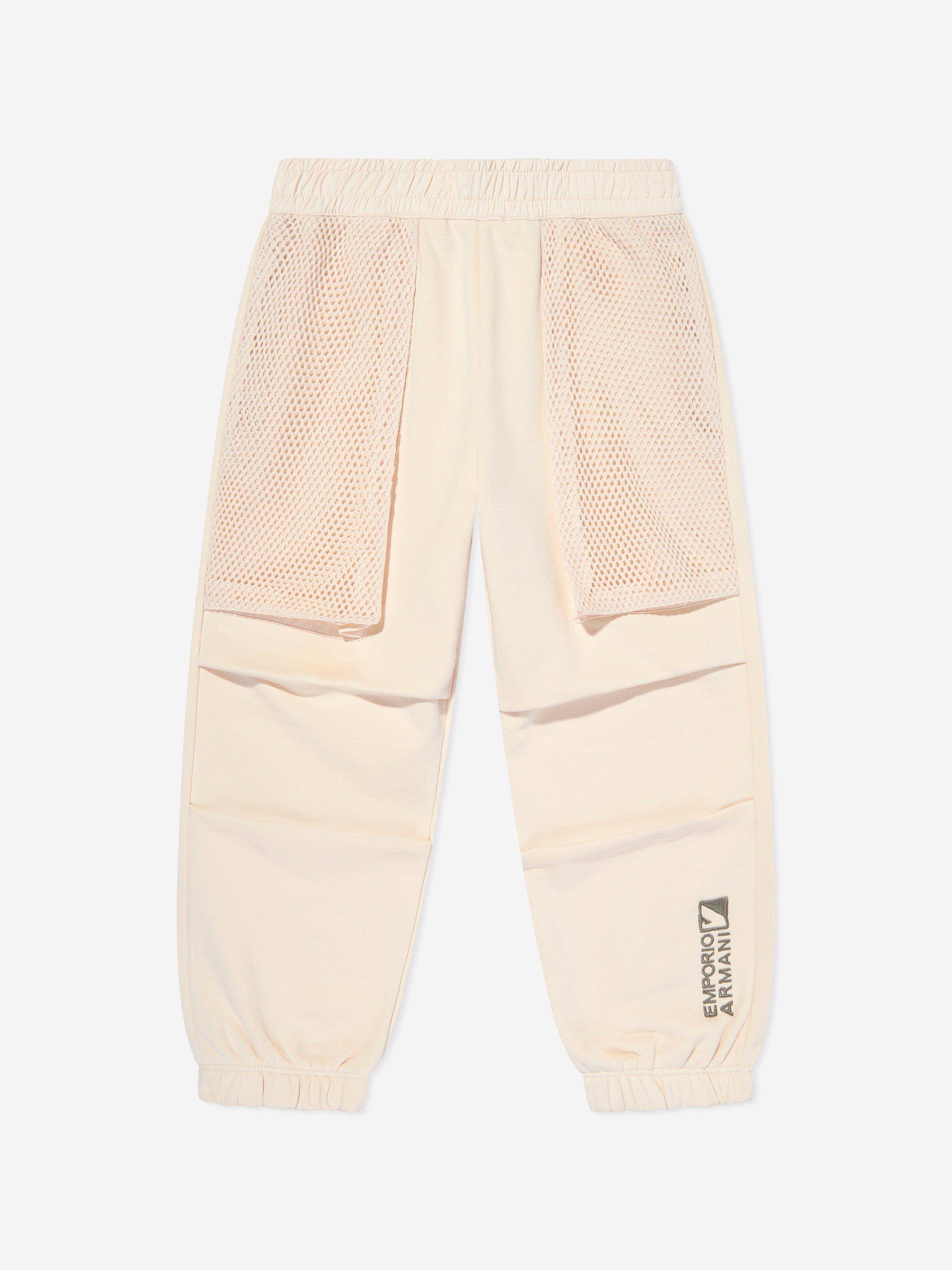 Emporio Armani Boys Cotton Trousers in Beige Wide Range Of Cheap Pice